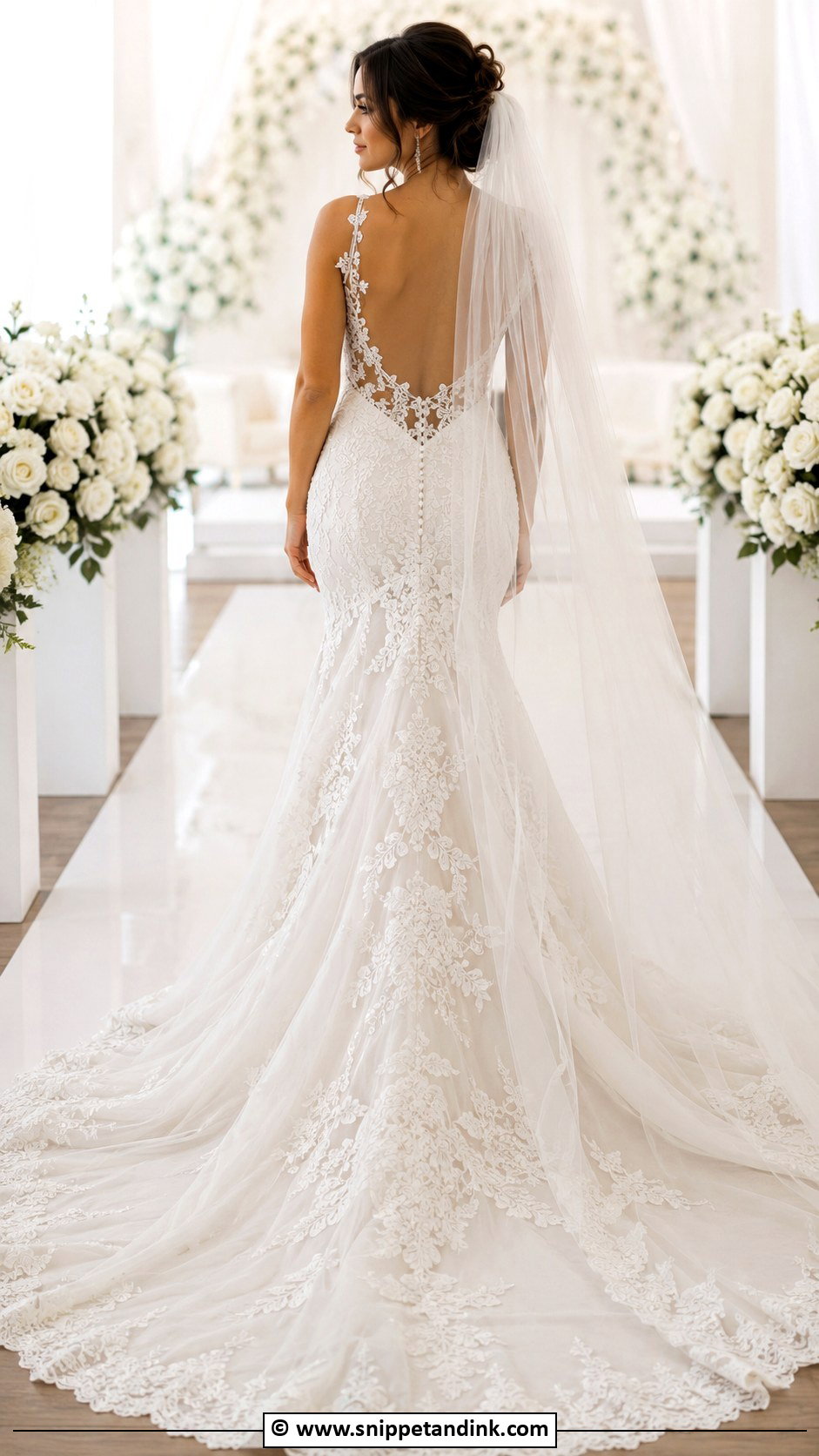 Lace Wedding Gown With Train - Snippet and Ink - 25 Lace Wedding Gown Ideas
