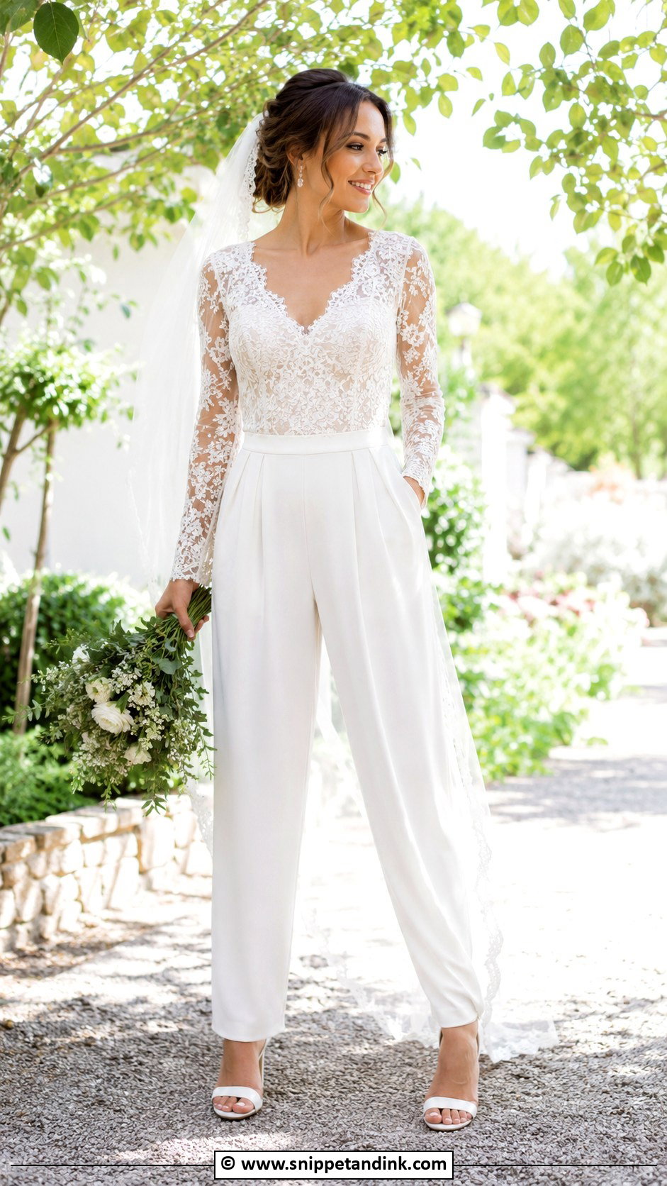Lace Wedding Jumpsuit - Snippet and Ink - 25 Wedding Jumpsuit the Bride Ideas