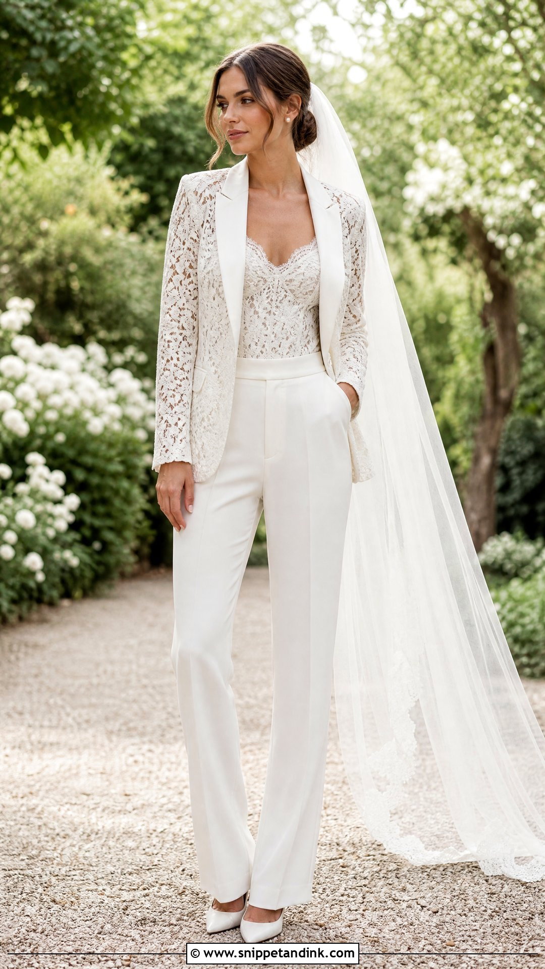 Lace Wedding Pantsuit For Bride - Snippet and Ink - 25 Wedding Pantsuit the Bride Ideas