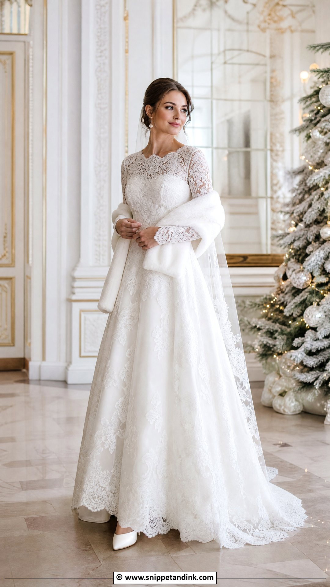 Lace Winter Wedding Dress - Snippet and Ink - 35 Lace Styles for Wedding