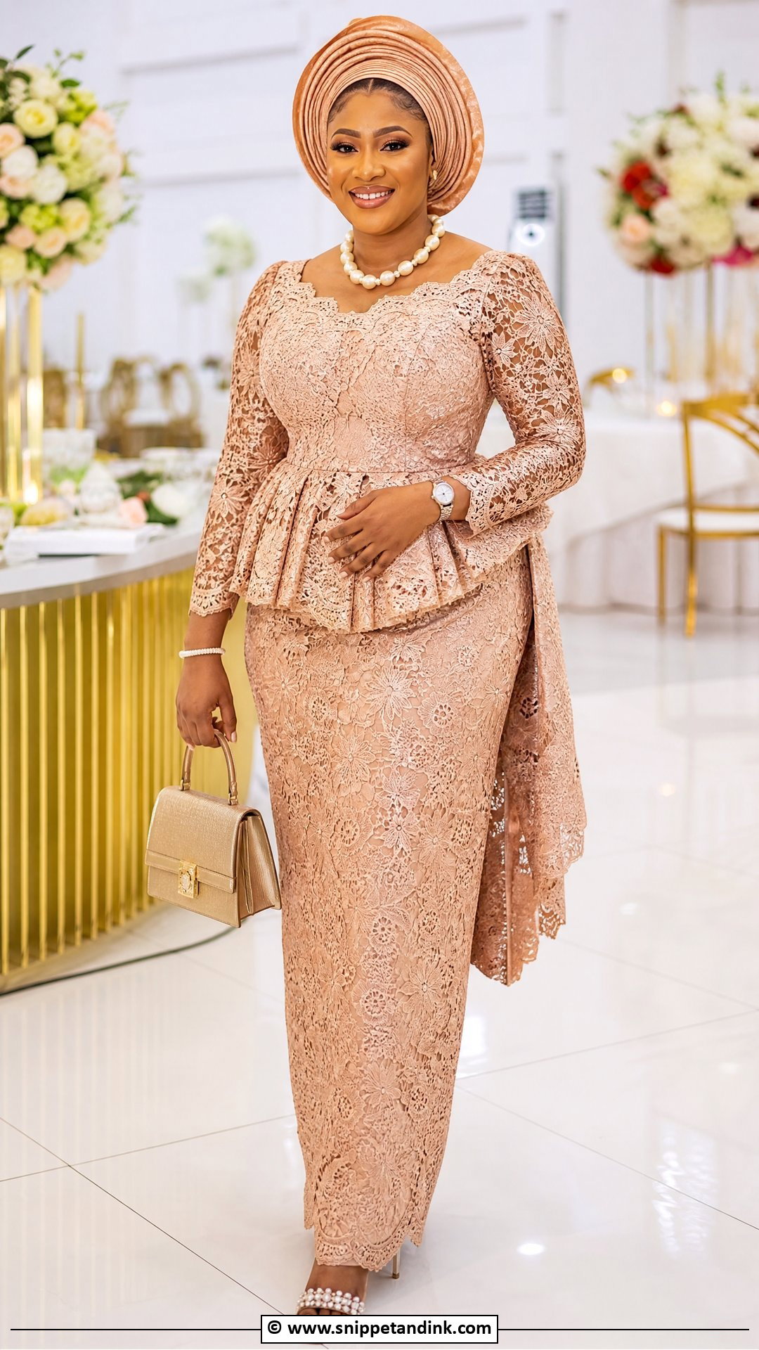 Lace Wrapper And Blouse For Wedding - Snippet and Ink - 35 Latest Lace Styles for Wedding
