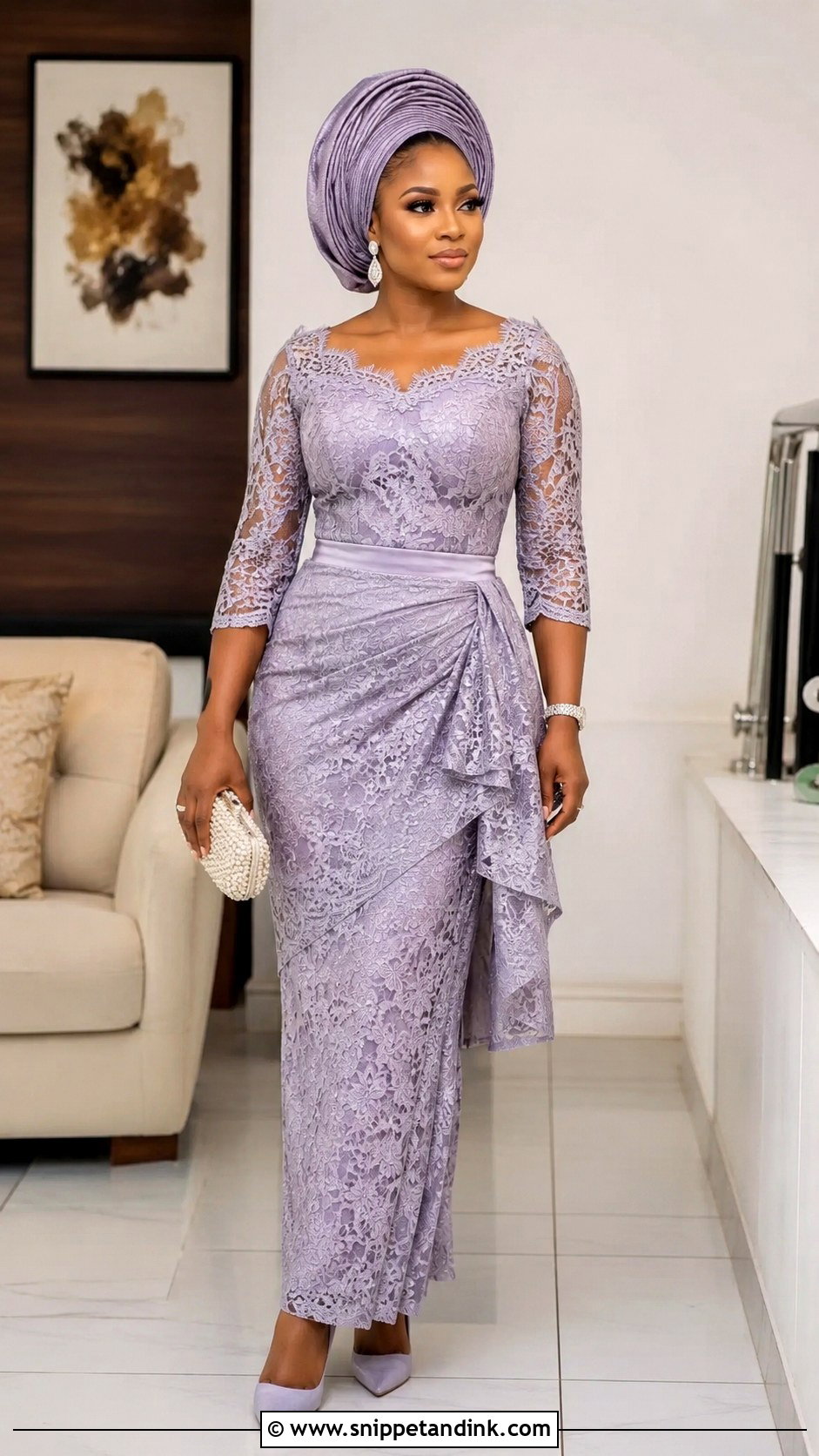 Lace Wrapper Gown - Snippet and Ink - 20 Wrapper Gown Ideas