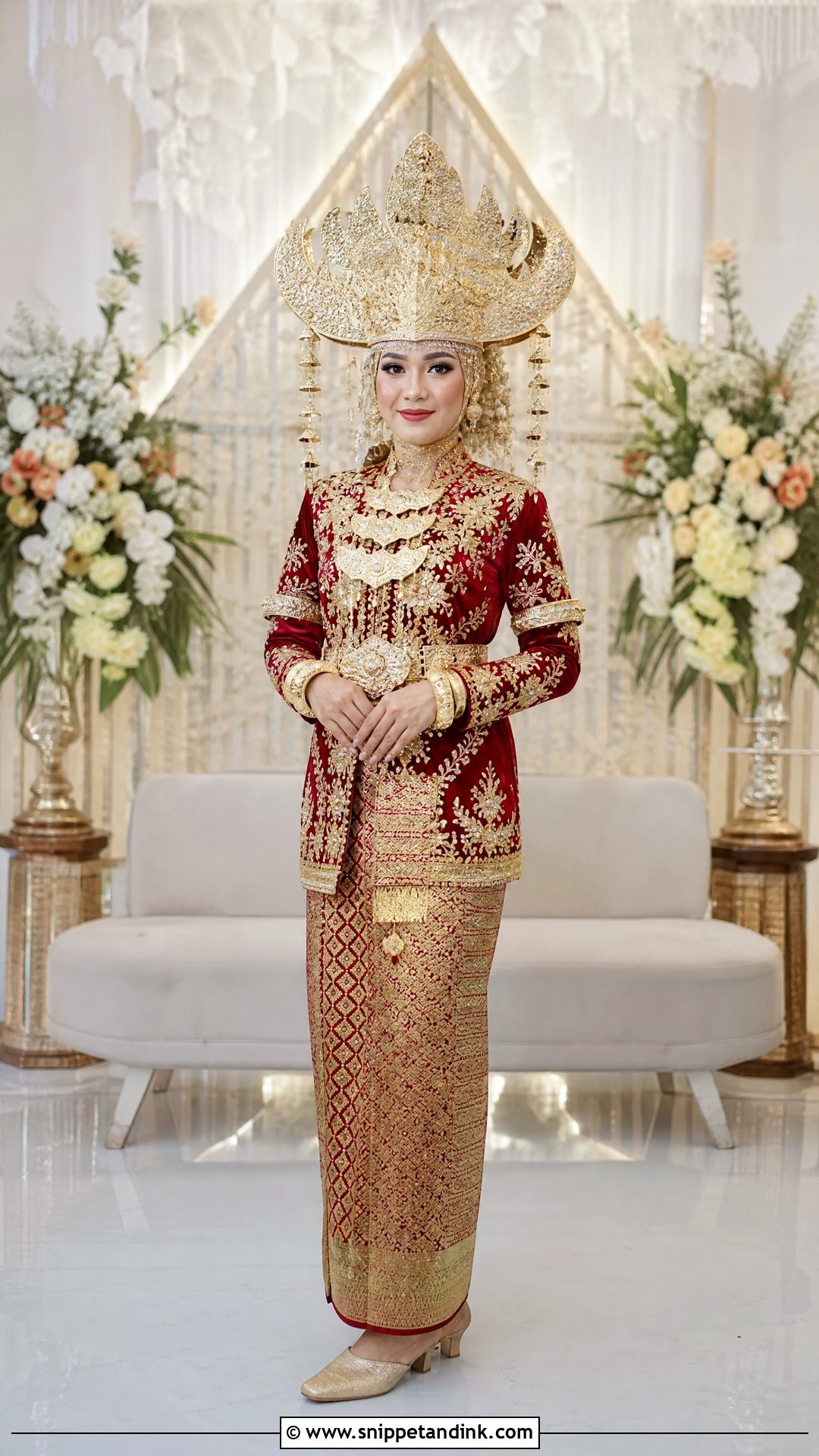 Lampung Siger Indonesian Wedding Dress - Snippet and Ink - 20 Indonesian Wedding Dress Ideas