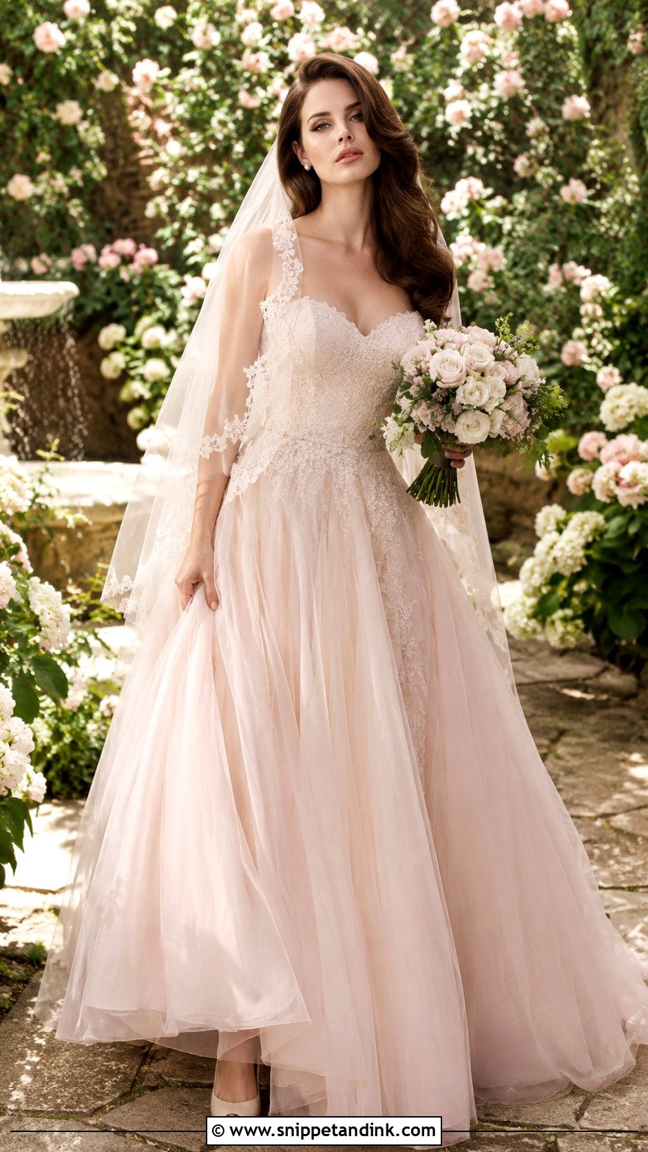 Lana Del Rey Blush Wedding Dress - Snippet and Ink - 25 Lana Del Rey Wedding Dress Ideas