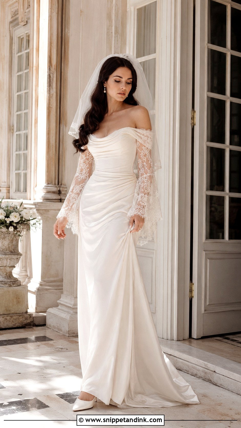 Lana Del Rey Off Shoulder Wedding Dress - Snippet and Ink - 25 Lana Del Rey Wedding Dress Ideas