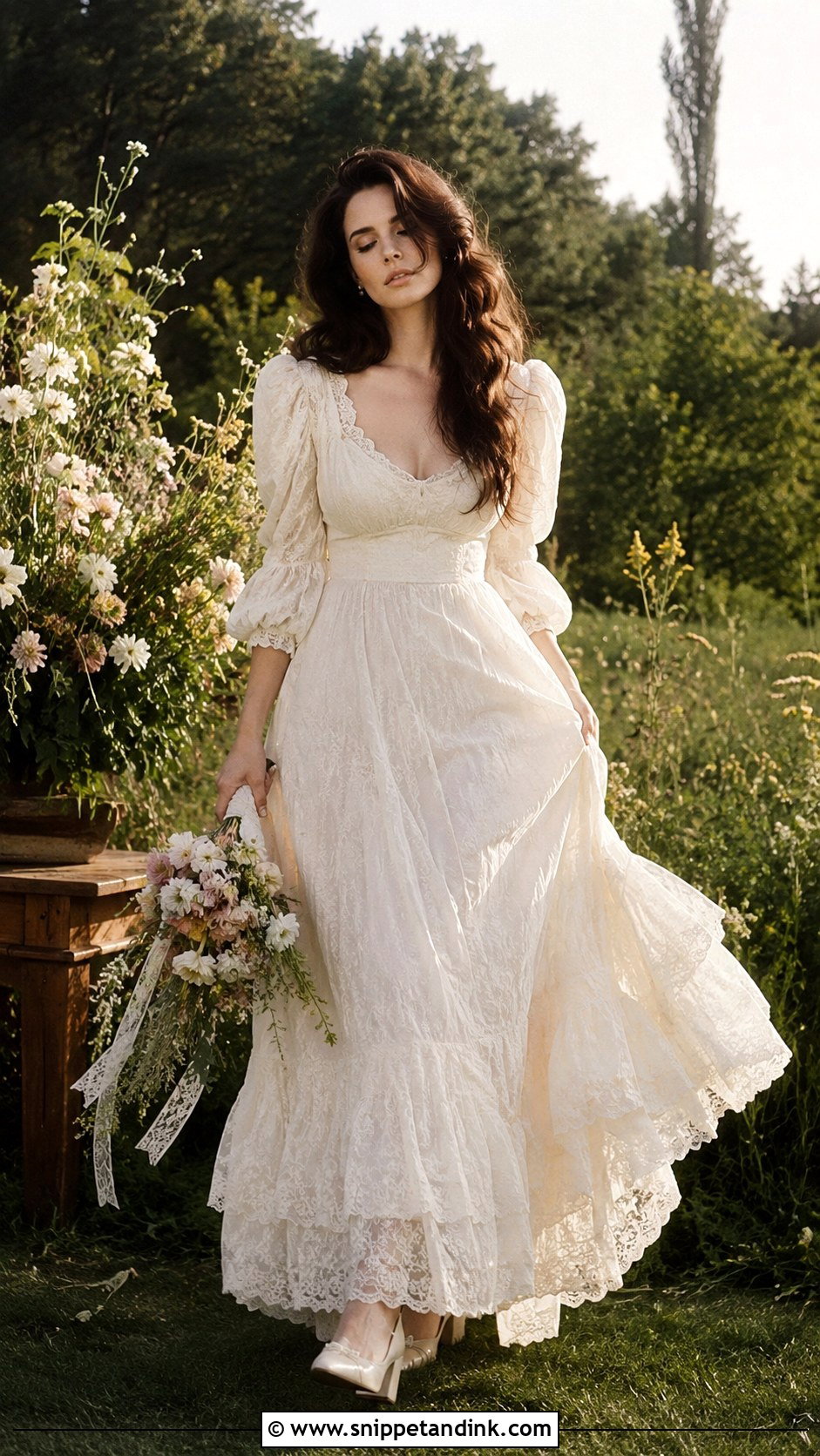 Lana Del Rey Prairie Wedding Dress - Snippet and Ink - 25 Lana Del Rey Wedding Dress Ideas