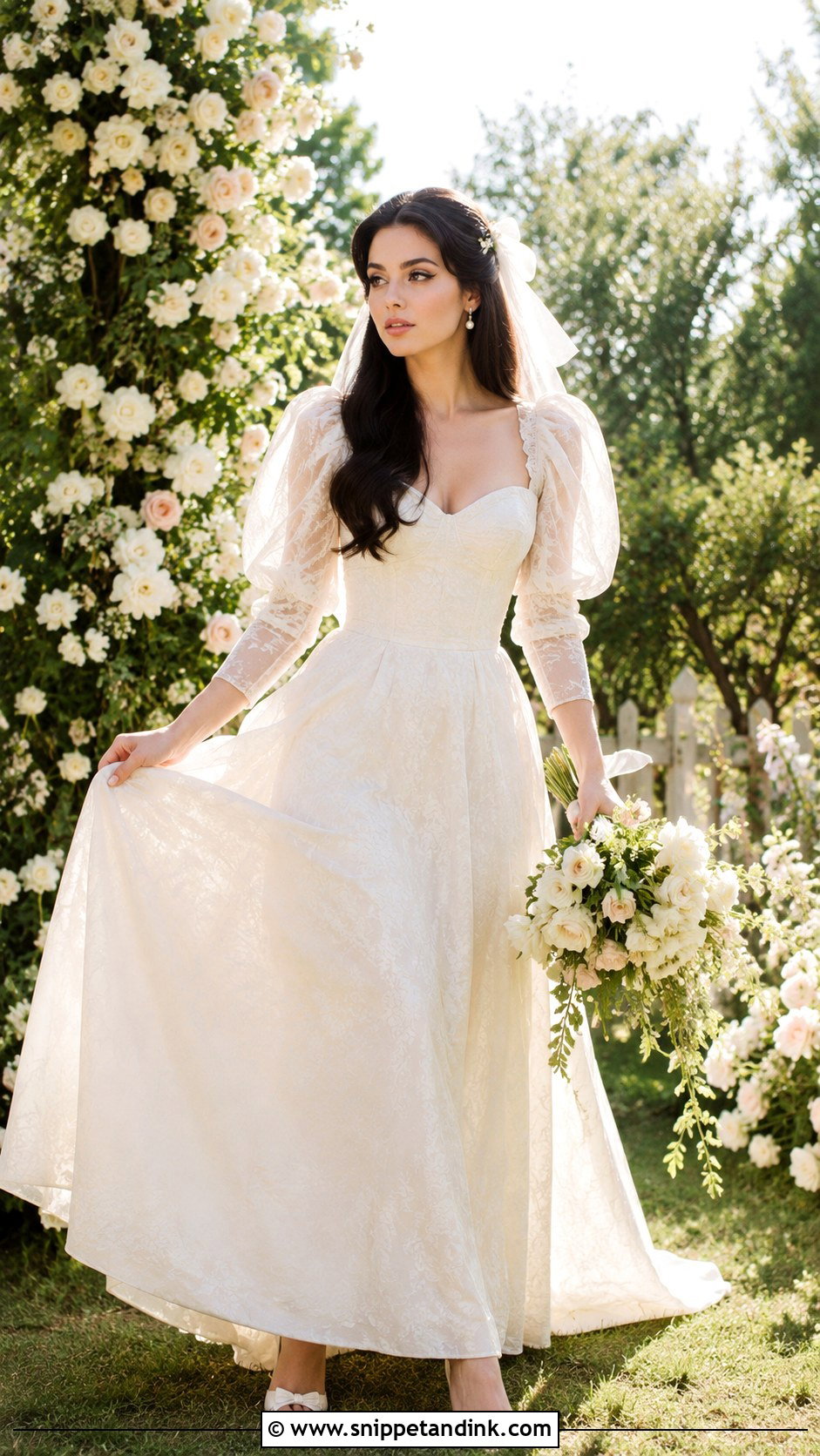 Lana Del Rey Puff Sleeve Wedding Dress - Snippet and Ink - 25 Lana Del Rey Wedding Dress Ideas
