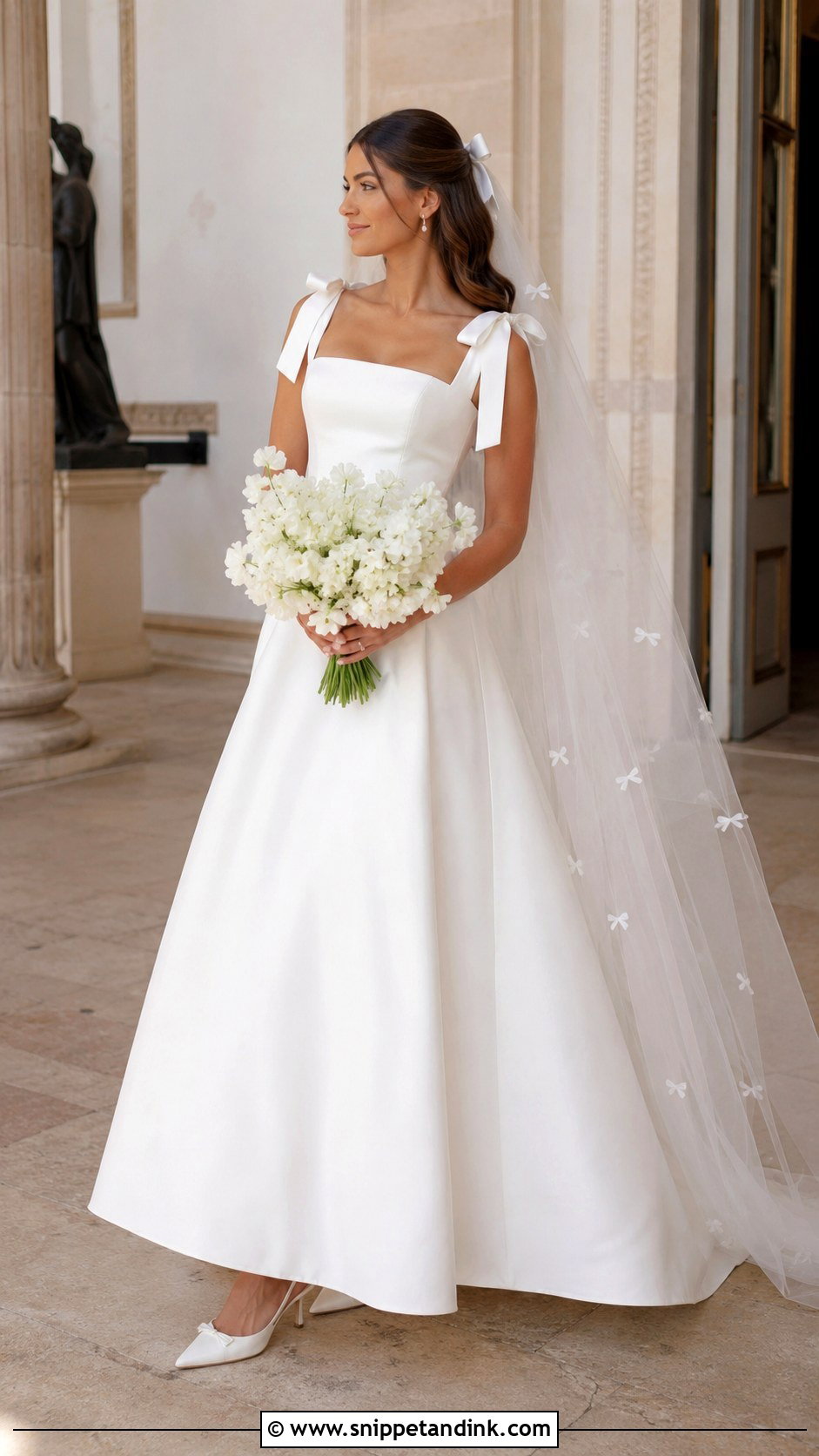 Lana Wedding Dress With Bow Details - Snippet and Ink - 20 Lana Wedding Dress Ideas