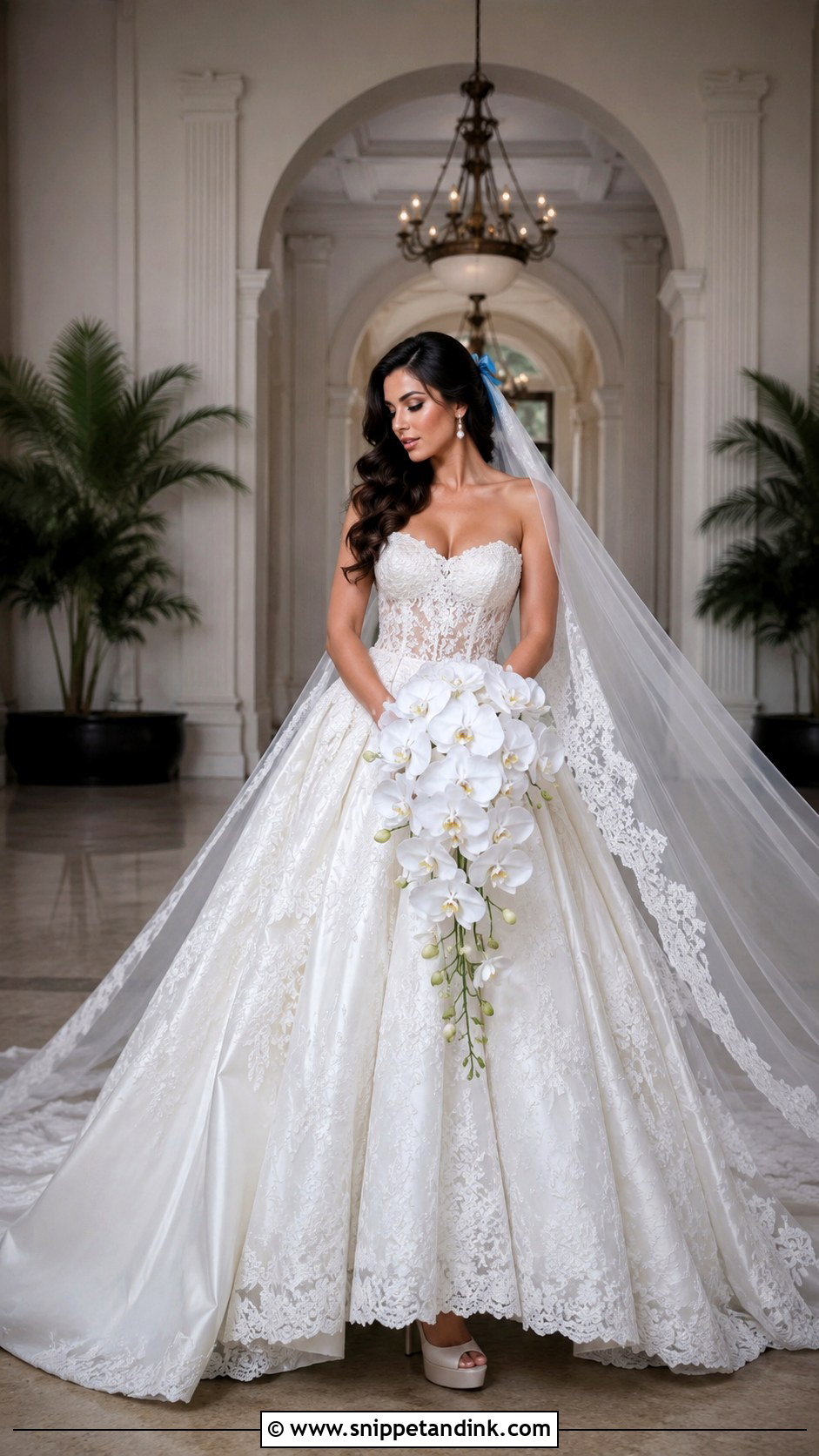 Lana Wedding Dress With Dramatic Train - Snippet and Ink - 20 Lana Wedding Dress Ideas