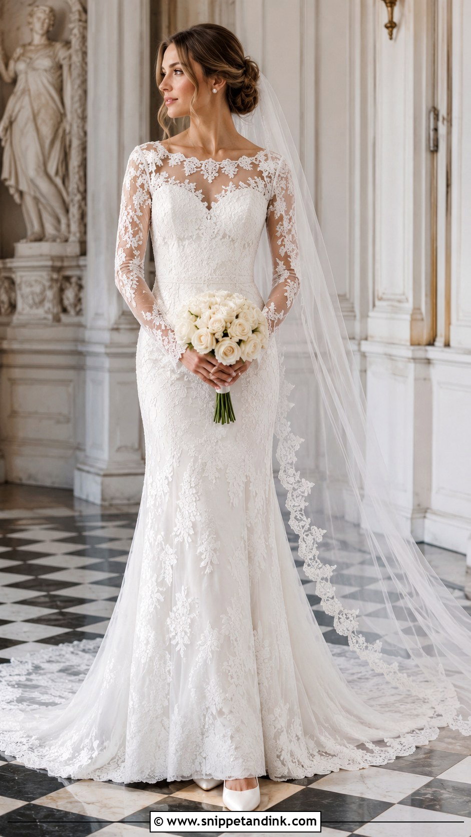 Lana Wedding Dress With Lace Sleeves - Snippet and Ink - 20 Lana Wedding Dress Ideas
