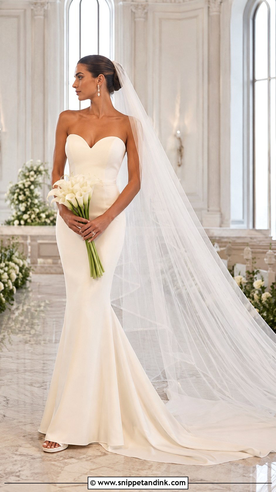 Lana Wedding Dress With Long Veil - Snippet and Ink - 20 Lana Wedding Dress Ideas