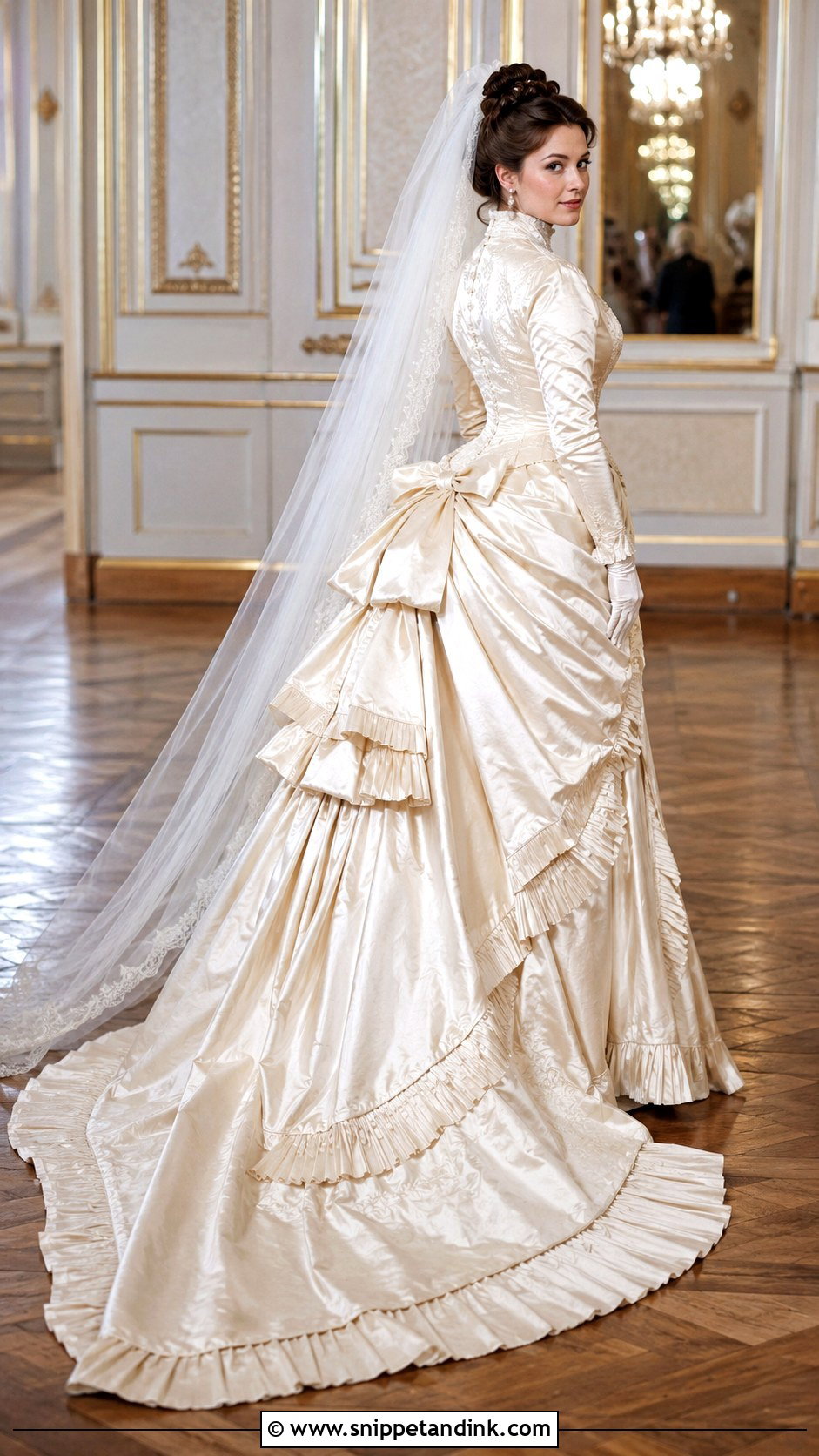 Large Bustle 1880s Wedding Dress - Snippet and Ink - 20 1880s Wedding Dress Ideas