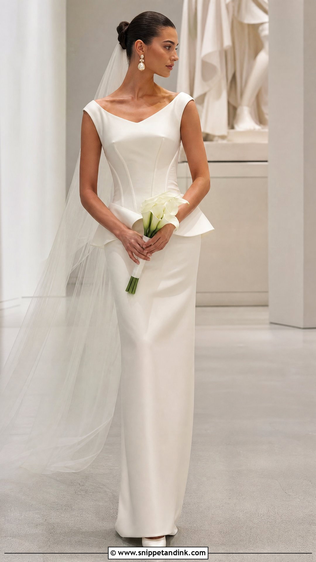 Lassen Marie Mikado Sheath Wedding Dress - Snippet and Ink - 20 Sottero and Midgley Wedding Dresses