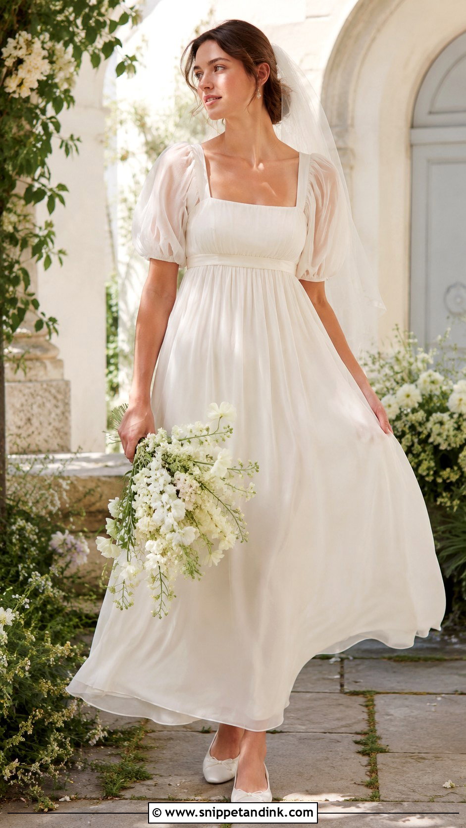 Laura Ashley Empire Waist Wedding Dress - Snippet and Ink - 20 Laura Ashley Wedding Dress Ideas