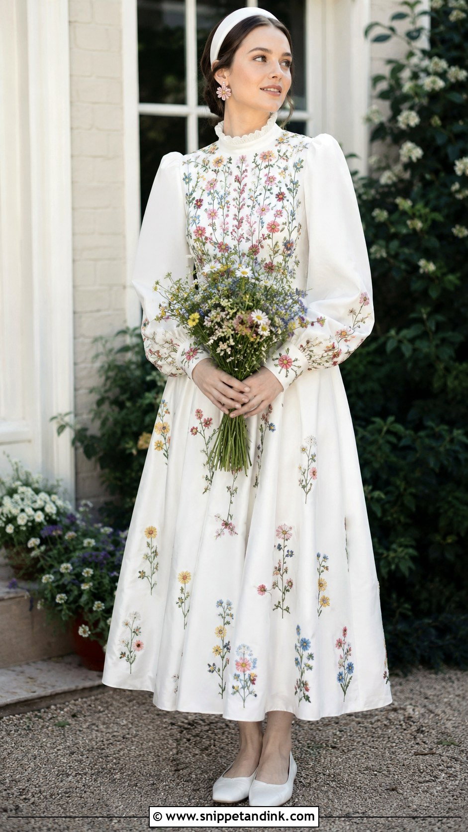 Laura Ashley Floral Embroidered Wedding Dress - Snippet and Ink - 20 Laura Ashley Wedding Dress Ideas