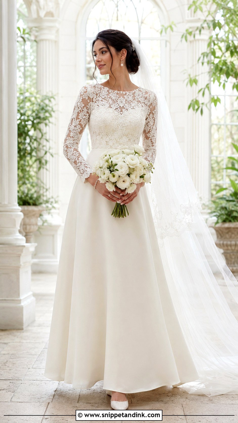 Laura Ashley Lace Wedding Dress With Long Sleeves - Snippet and Ink - 20 Laura Ashley Wedding Dress Ideas