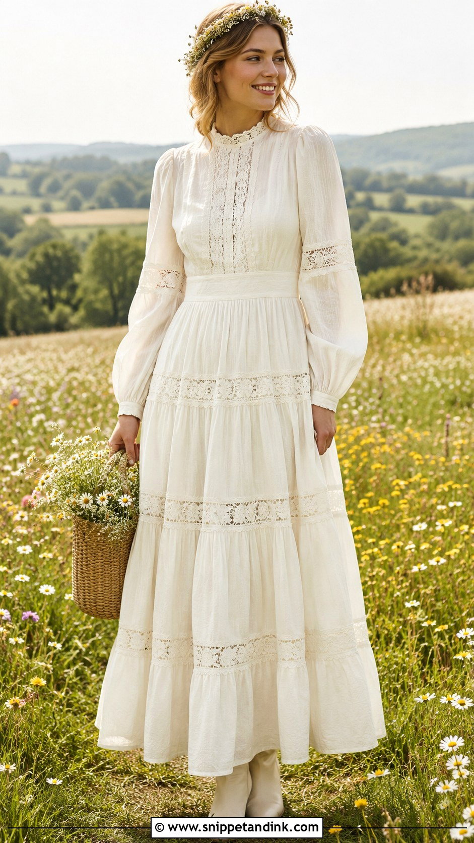Laura Ashley Prairie Wedding Dress - Snippet and Ink - 20 Laura Ashley Wedding Dress Ideas