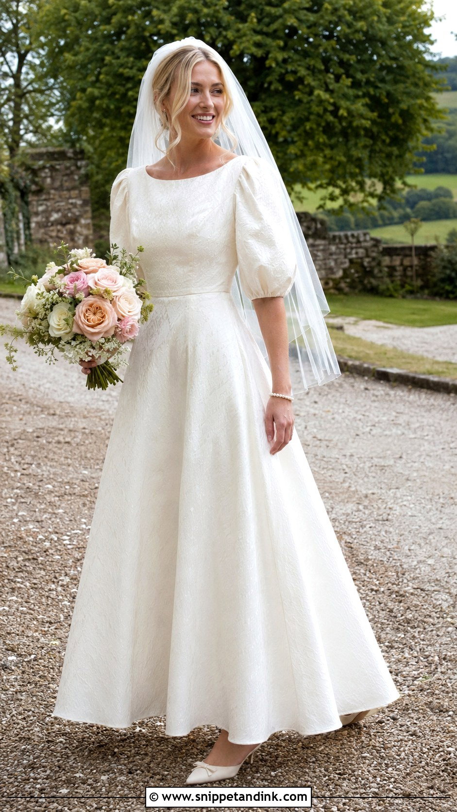 Laura Ashley Puff Sleeve Wedding Dress - Snippet and Ink - 20 Laura Ashley Wedding Dress Ideas