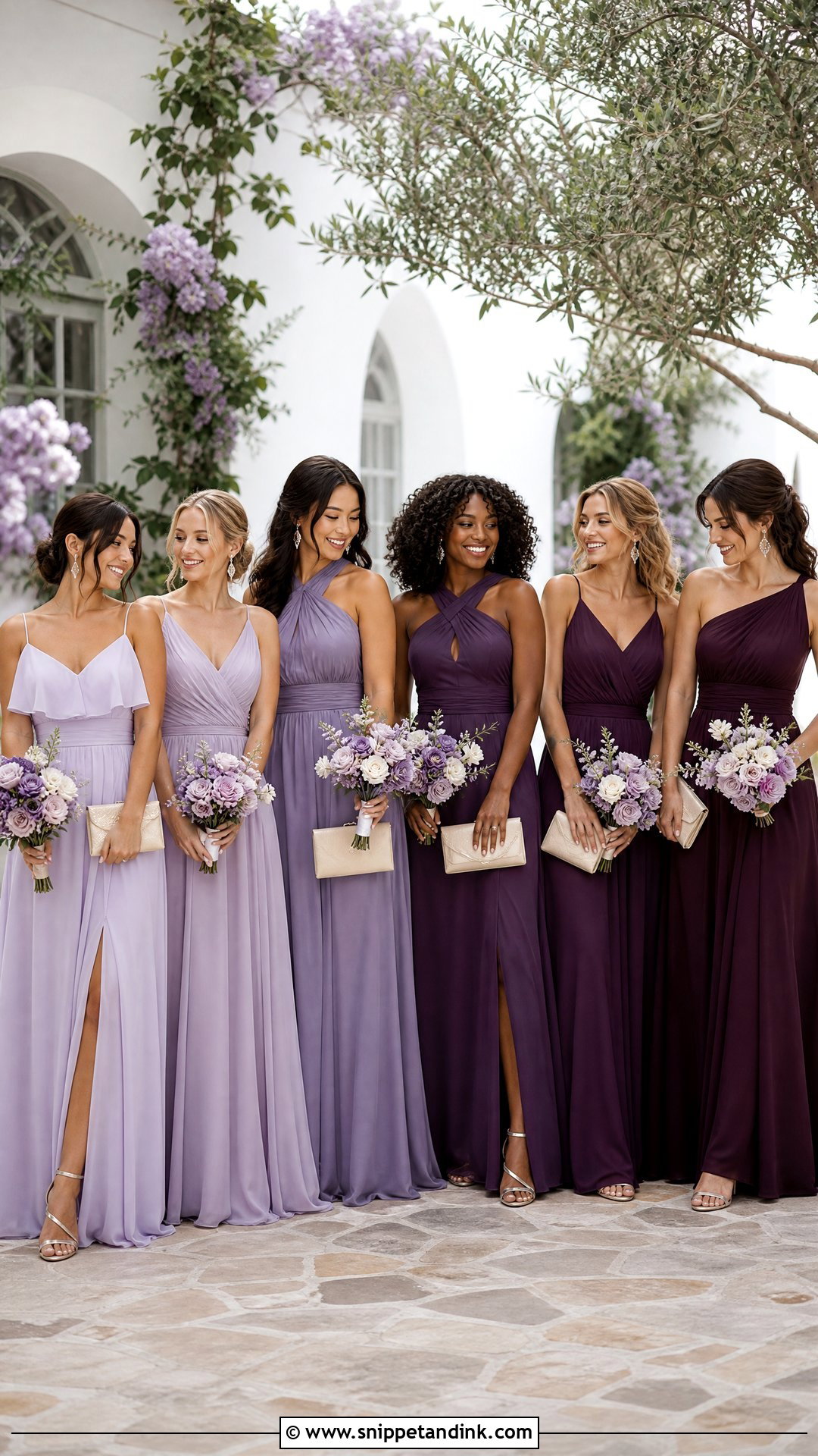 Lavender And Plum Bridal Party Dresses - Snippet and Ink - 20 Bridal Party Dresses Color Schemes