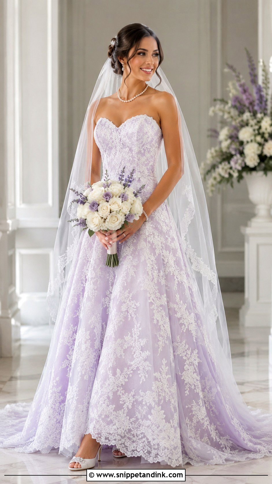 Lavender And White Wedding Dress - Snippet and Ink - 25 Light Purple Wedding Dress Ideas