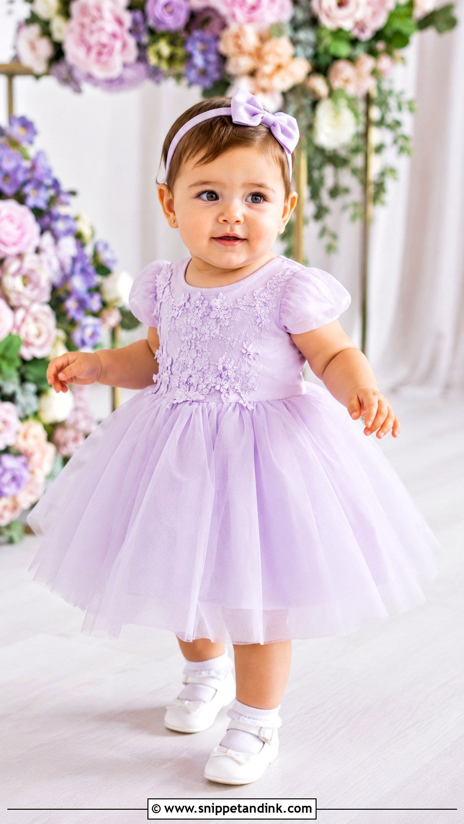 Lavender Baby Girl Wedding Dress - Snippet and Ink - 25 Baby Girl Dresses for Wedding