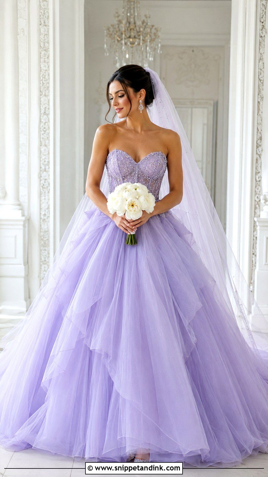 Lavender Ball Gown Bridal Dress - Snippet and Ink - 20 Lavender Bridal Dress Ideas