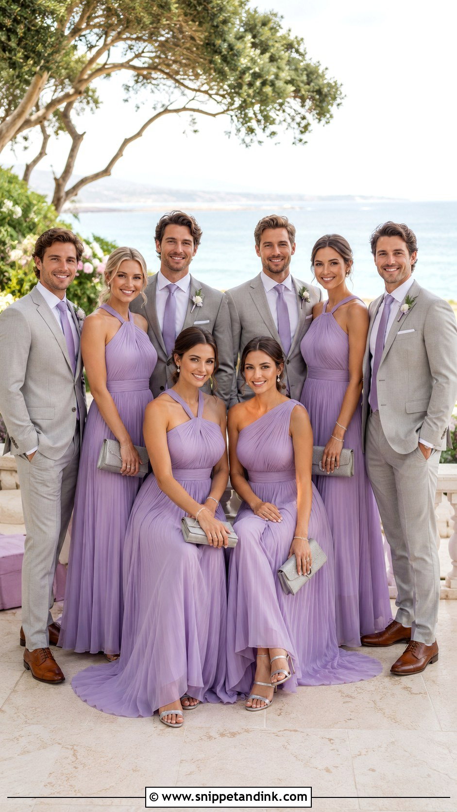 Lavender Beach Wedding Party Attire - Snippet and Ink - 20 Beach Wedding Party Attire Ideas