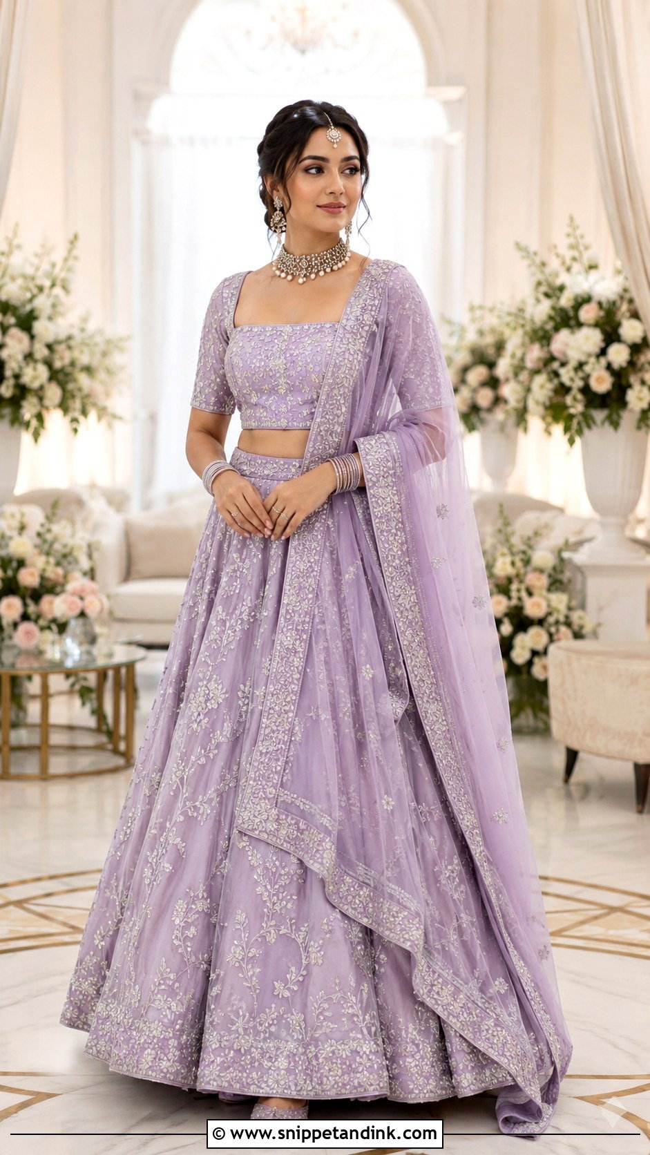 Lavender Bridal Chaniya Choli - Snippet and Ink - 20 Bridal Chaniya Choli Ideas