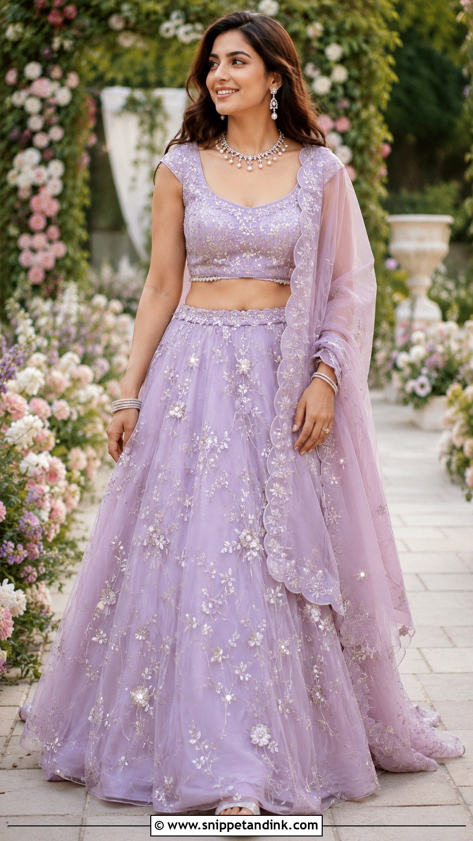 Lavender Bridal Lehenga Choli - Snippet and Ink - 20 Bride Choli Ideas
