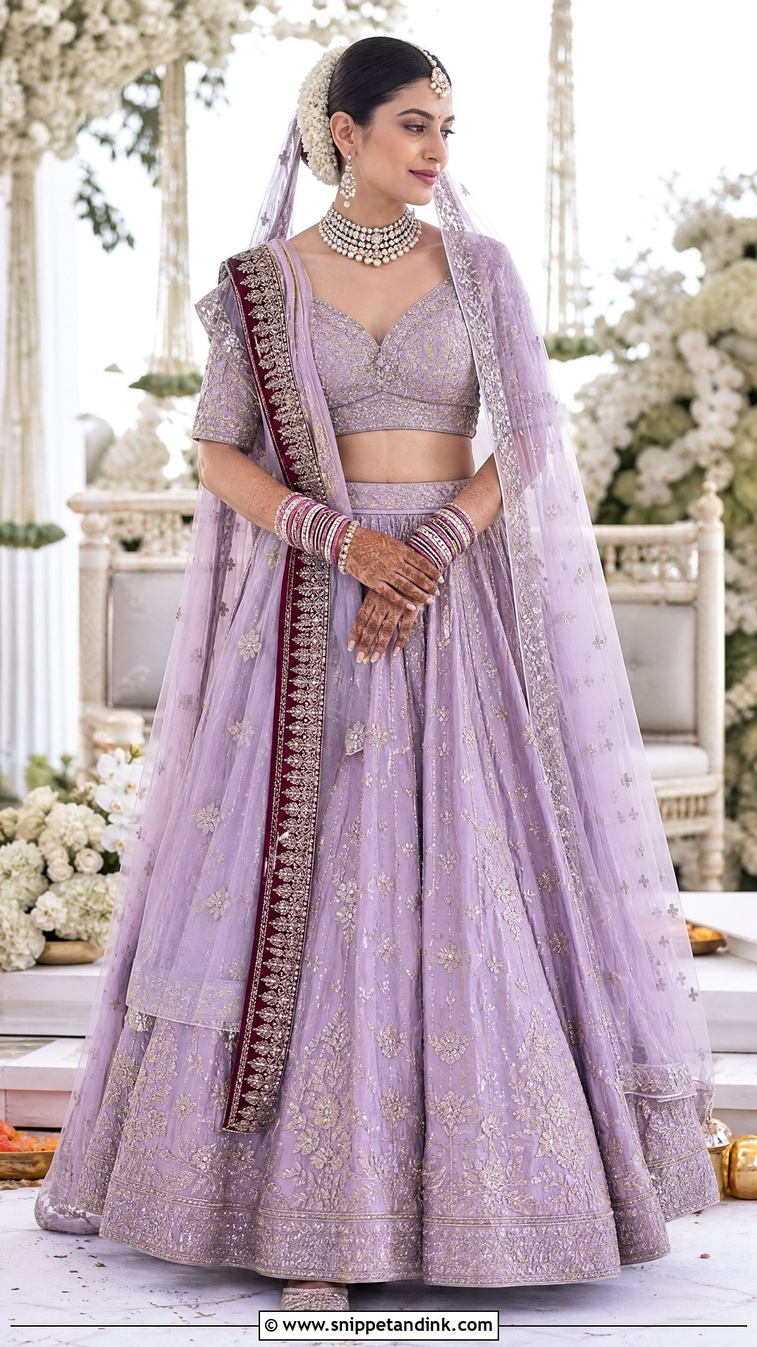 Lavender Bridal Lehenga for Phera - Snippet and Ink - 20 Phera Outfit Bride Ideas