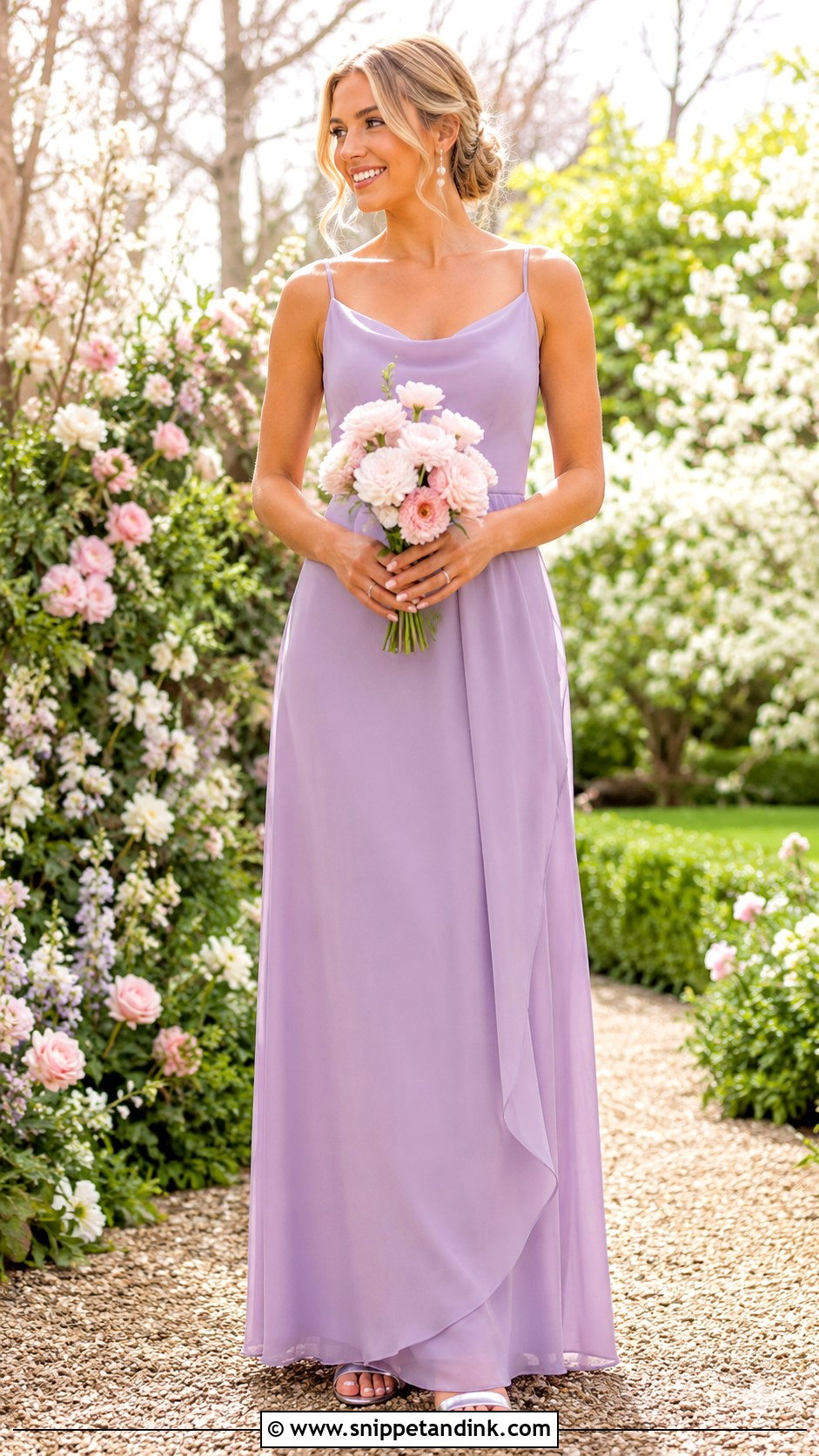 Lavender Bridesmaid Dress Outfit - Snippet and Ink - 25 Bridal Party Outfits