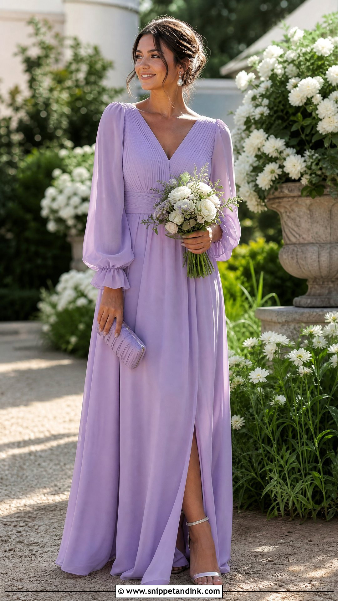 Lavender Bridesmaid Dress Outfit - Snippet and Ink - 20 Wedding Party Looks