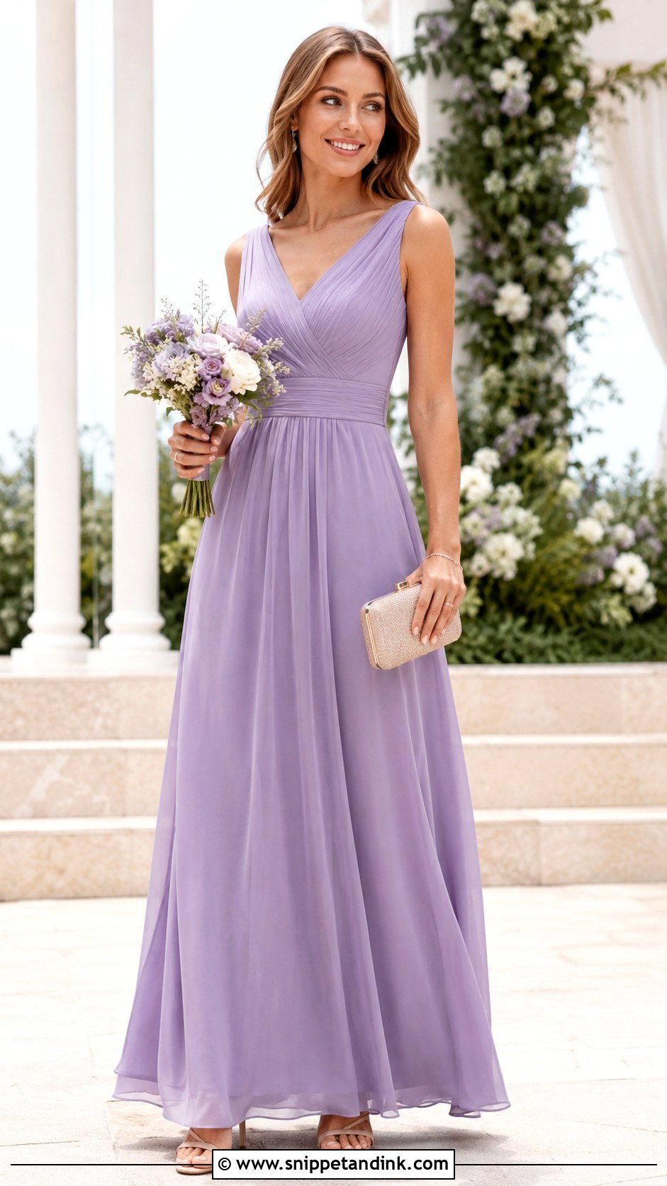 Lavender Bridesmaid Gown - Snippet and Ink - 30 Lavender Gown Ideas