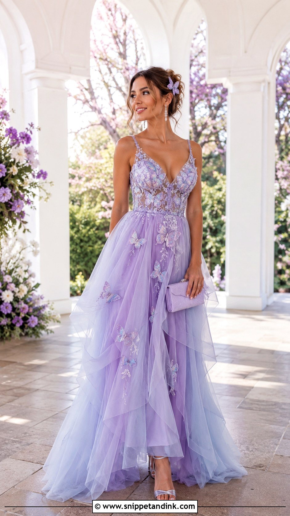 Lavender Butterfly Fairy Gown - Snippet and Ink - 20 Fairy Tail Gown Ideas