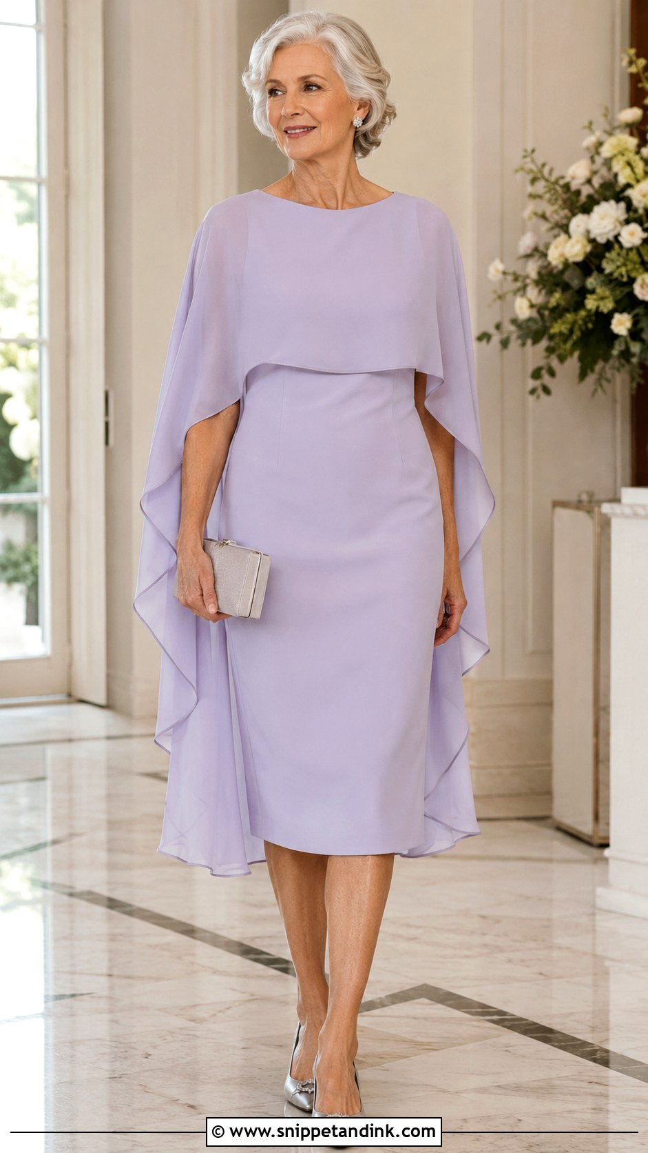 Lavender Cape Nana Wedding Dress - Snippet and Ink - 20 Nana Wedding Dress Ideas