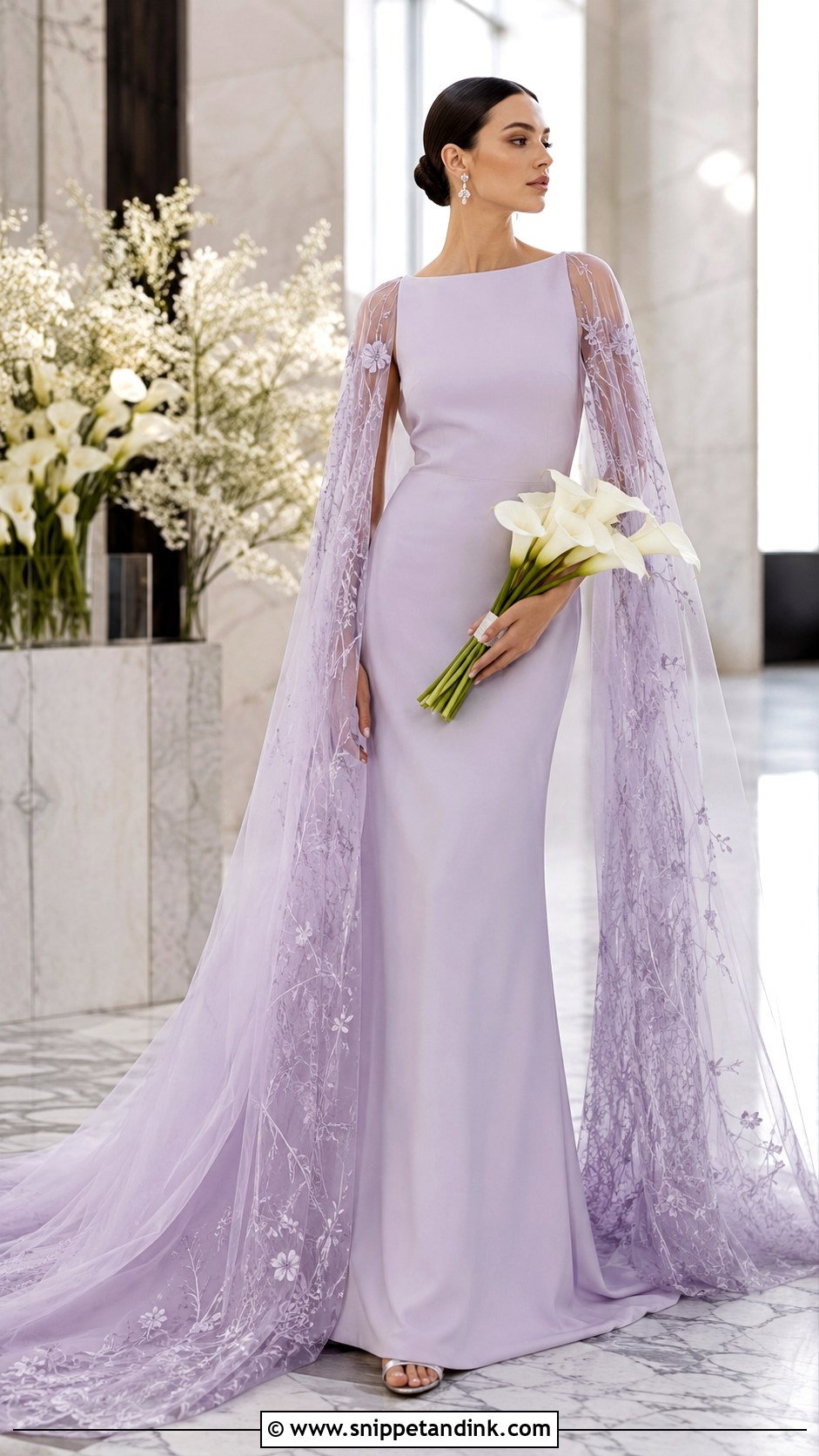 Lavender Cape Wedding Dress - Snippet and Ink - 20 Lavender Wedding Dress the Bride Ideas