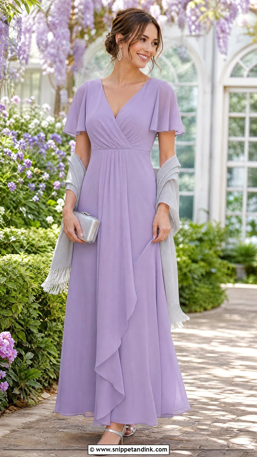 Lavender Chiffon Wedding Sundress Outfit - Snippet and Ink - 20 Wedding Sundress Ideas