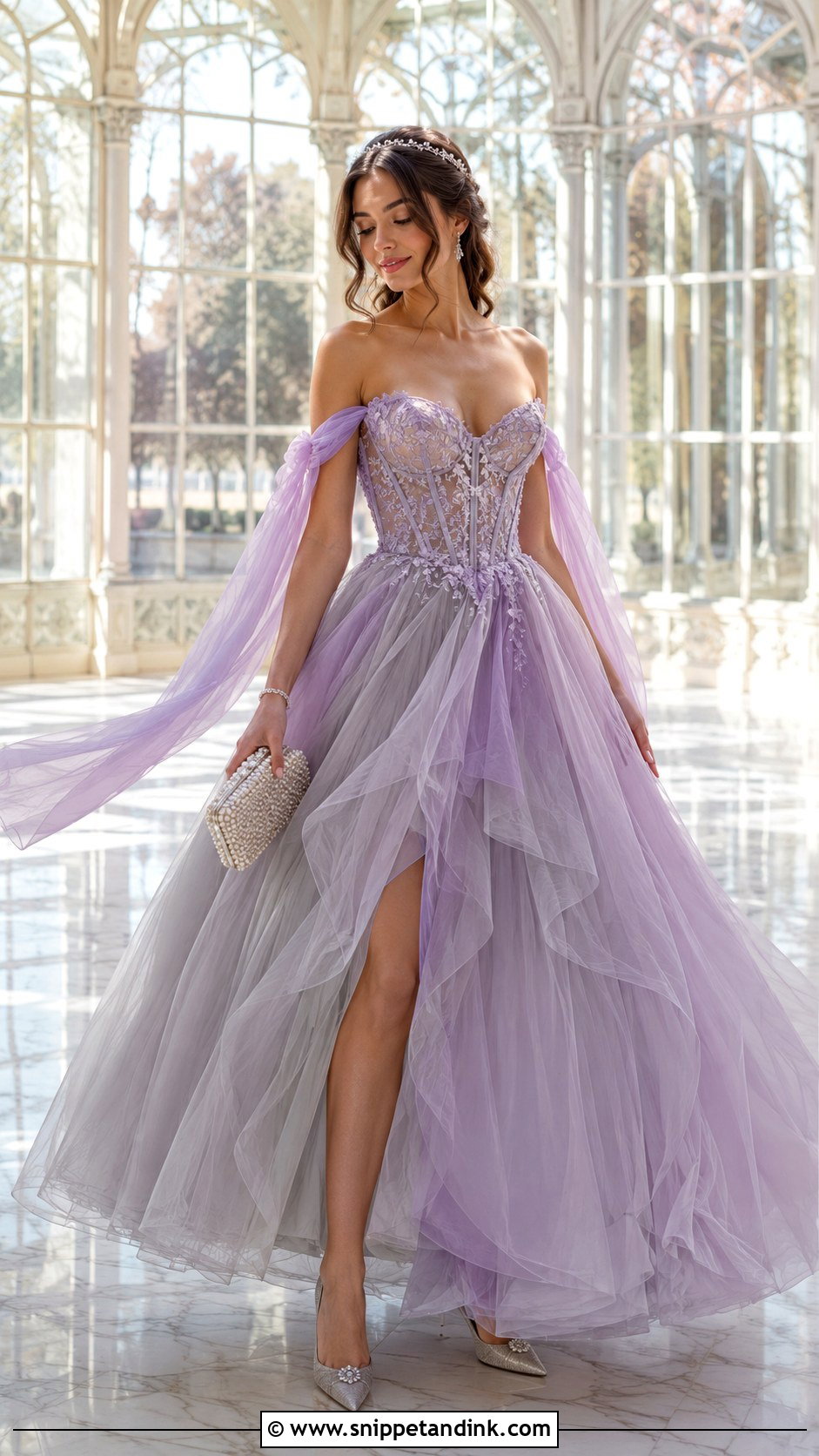 Lavender Enchanted Ball Gown - Snippet and Ink - 20 Ball Gown Fantasy Royal Ideas