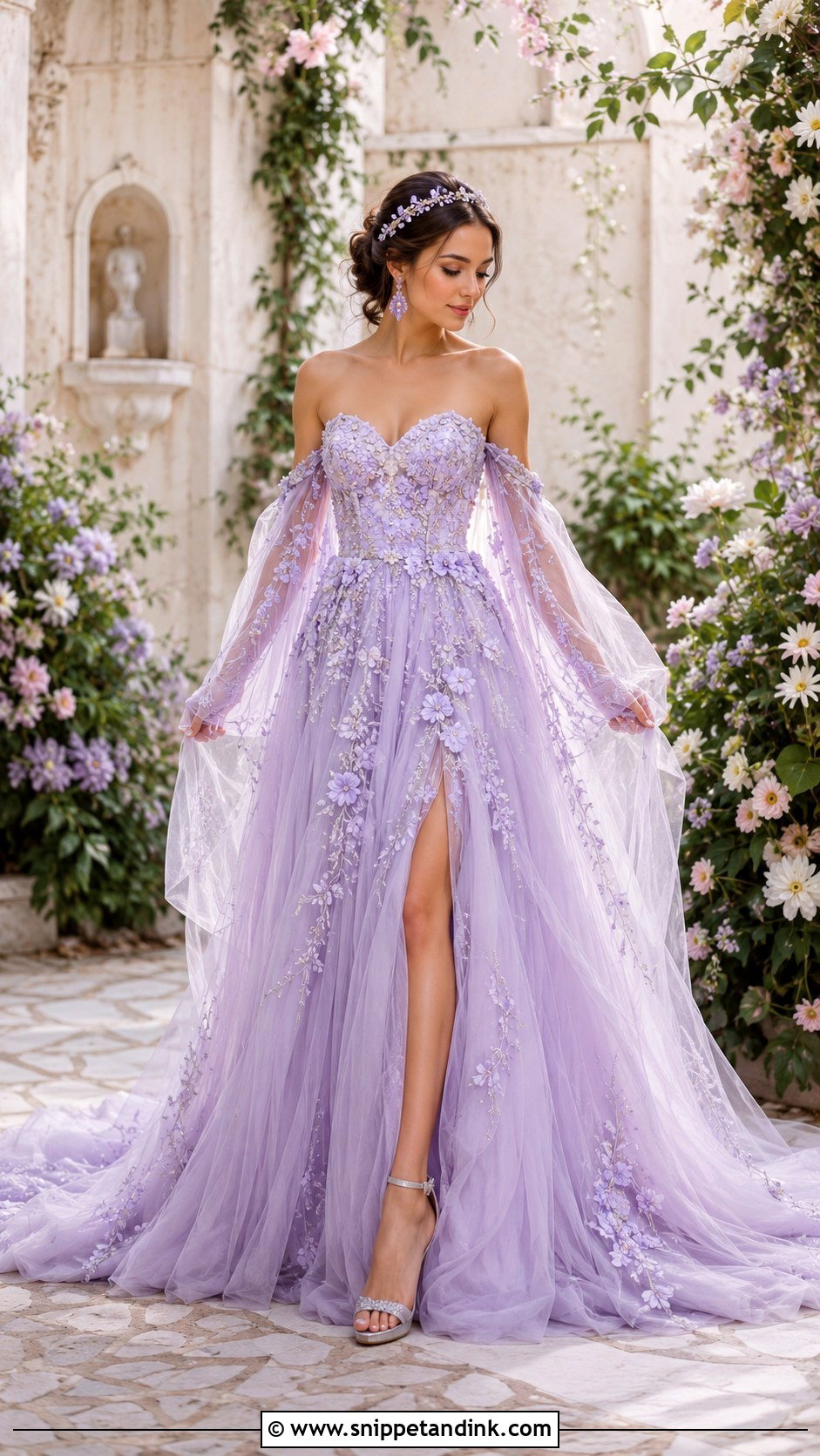 Lavender Fairy Queen Wedding Dress - Snippet and Ink - 20 Fairy Queen Wedding Dress Ideas