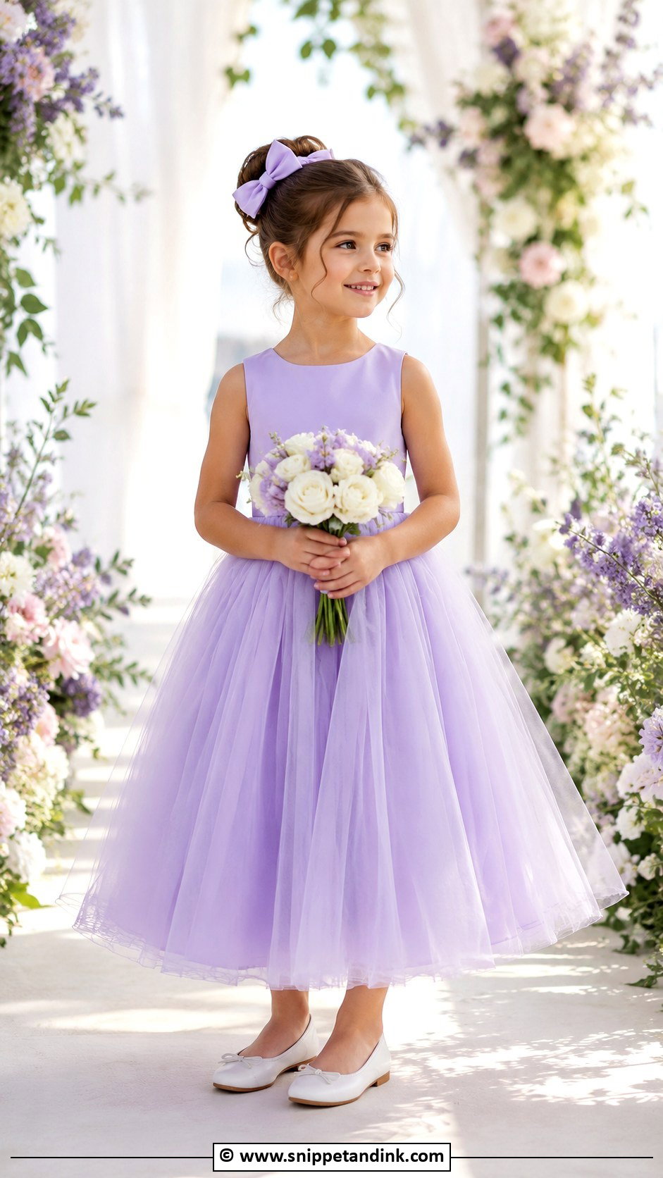 Lavender Flower Girl Dress - Snippet and Ink - 30 Wedding Dresses for Kids