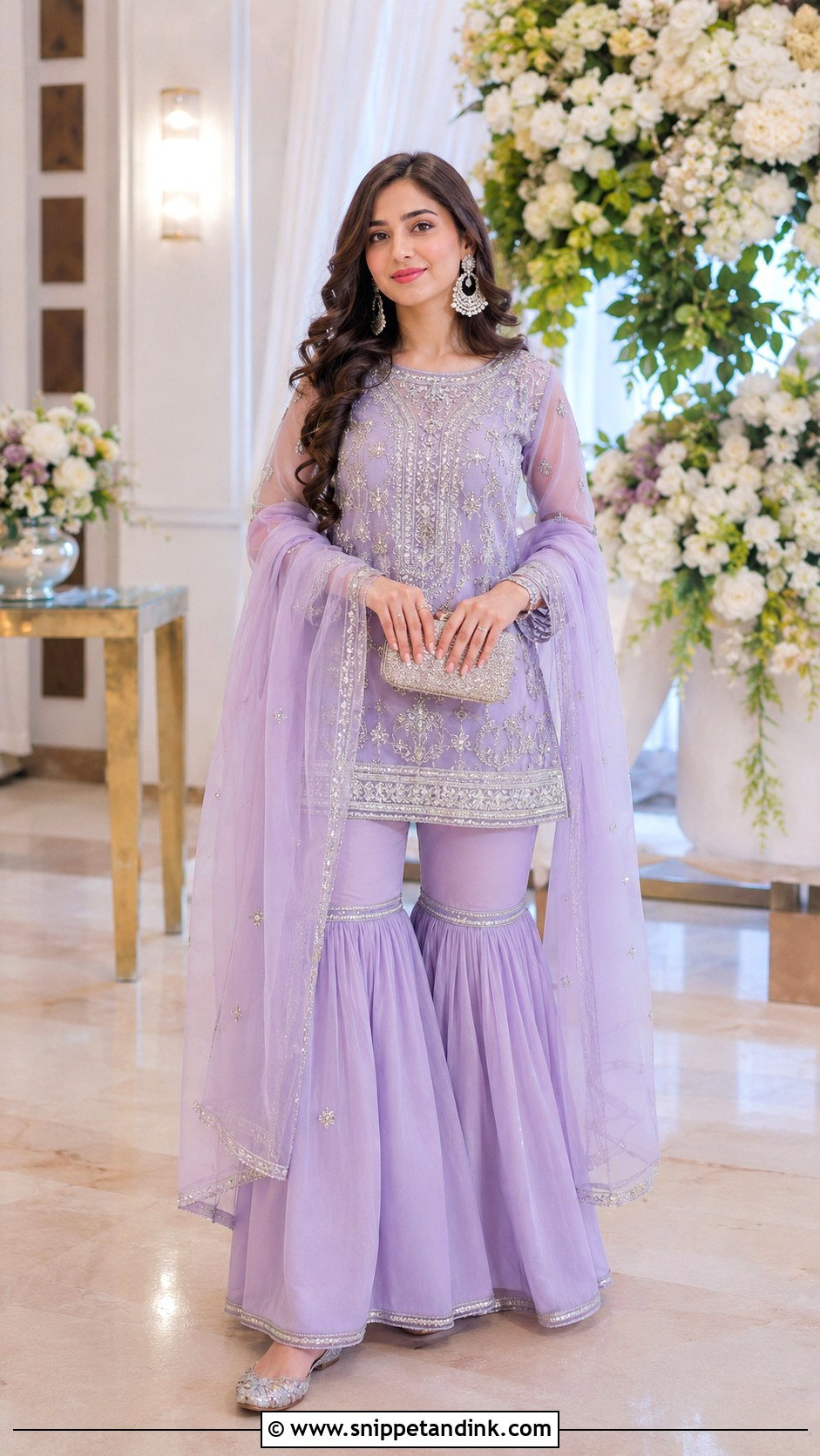 Lavender Gharara Jal Ceremony Outfit - Snippet and Ink - 20 Jal Ceremony Outfit Ideas