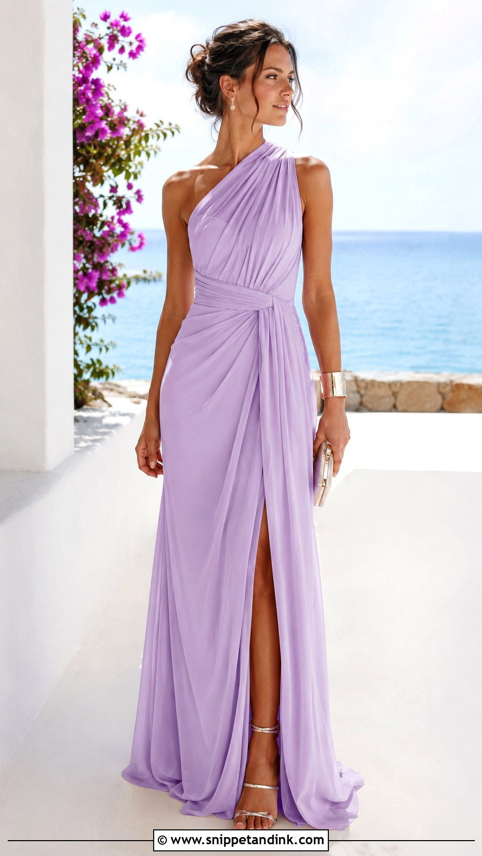 Lavender Grecian Gown - Snippet and Ink - 30 Lavender Gown Ideas