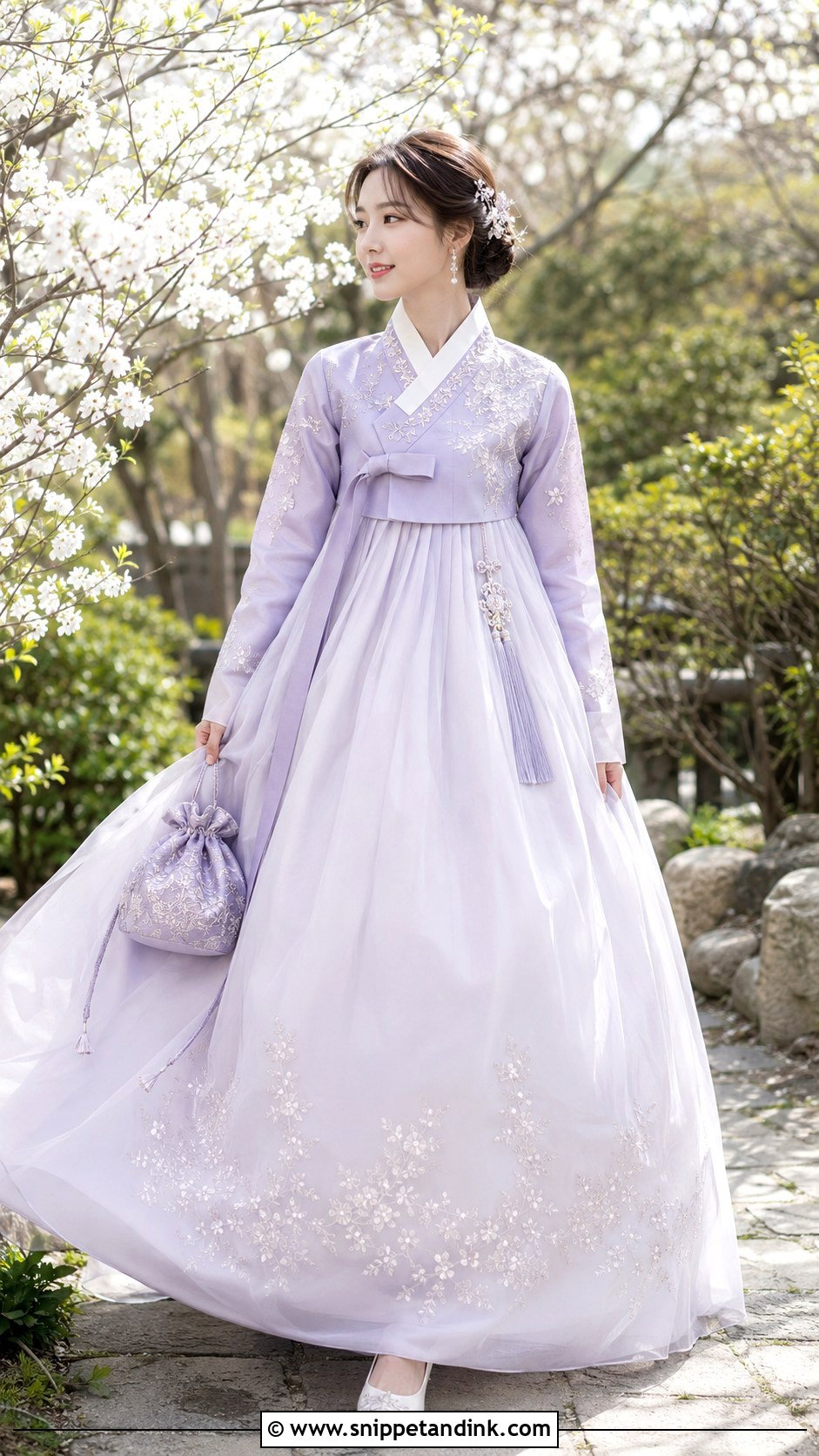 Lavender Hanbok Wedding Dress - Snippet and Ink - 20 Hanbok Wedding Dress Ideas