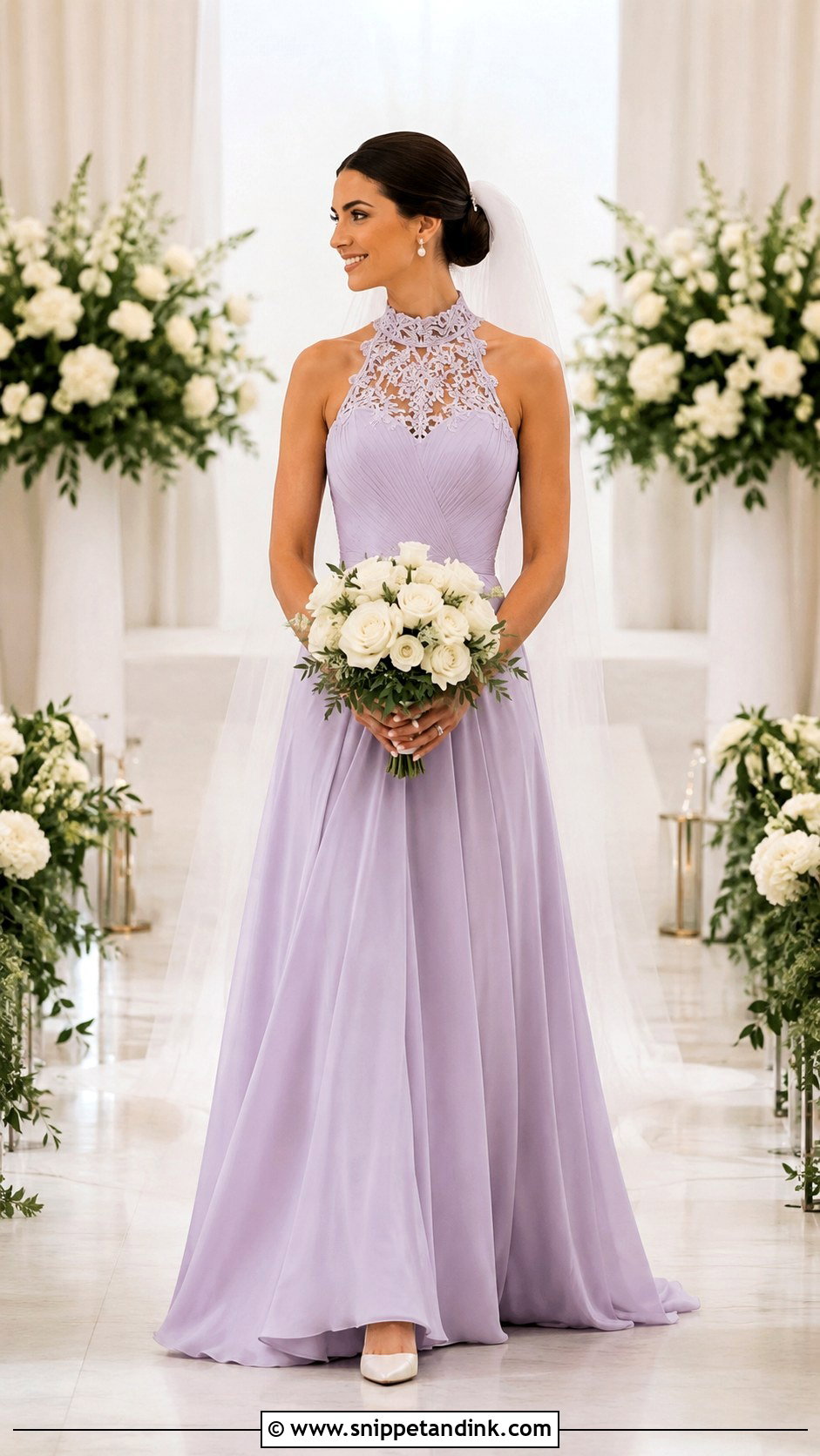 Lavender High Neck Wedding Dress - Snippet and Ink - 20 Lavender Wedding Dress the Bride Ideas