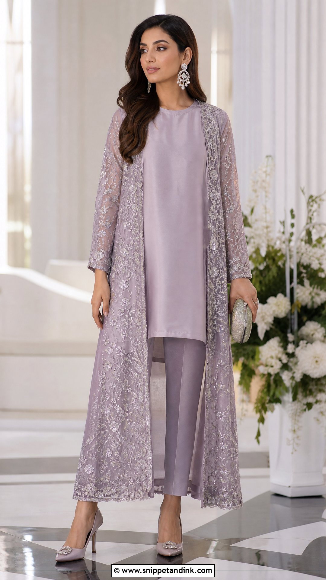 Lavender Jacket Pakistani Wedding Suit - Snippet and Ink - 20 Pakistani Wedding Suits