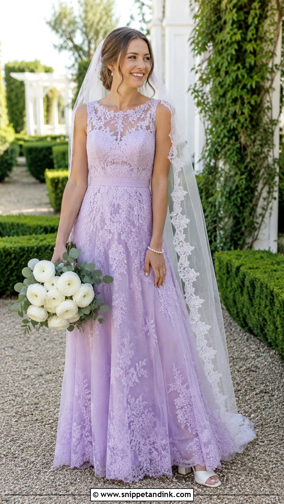 Lavender Lace A Line Wedding Dress - Snippet and Ink - 20 Lavender Wedding Dress the Bride Ideas