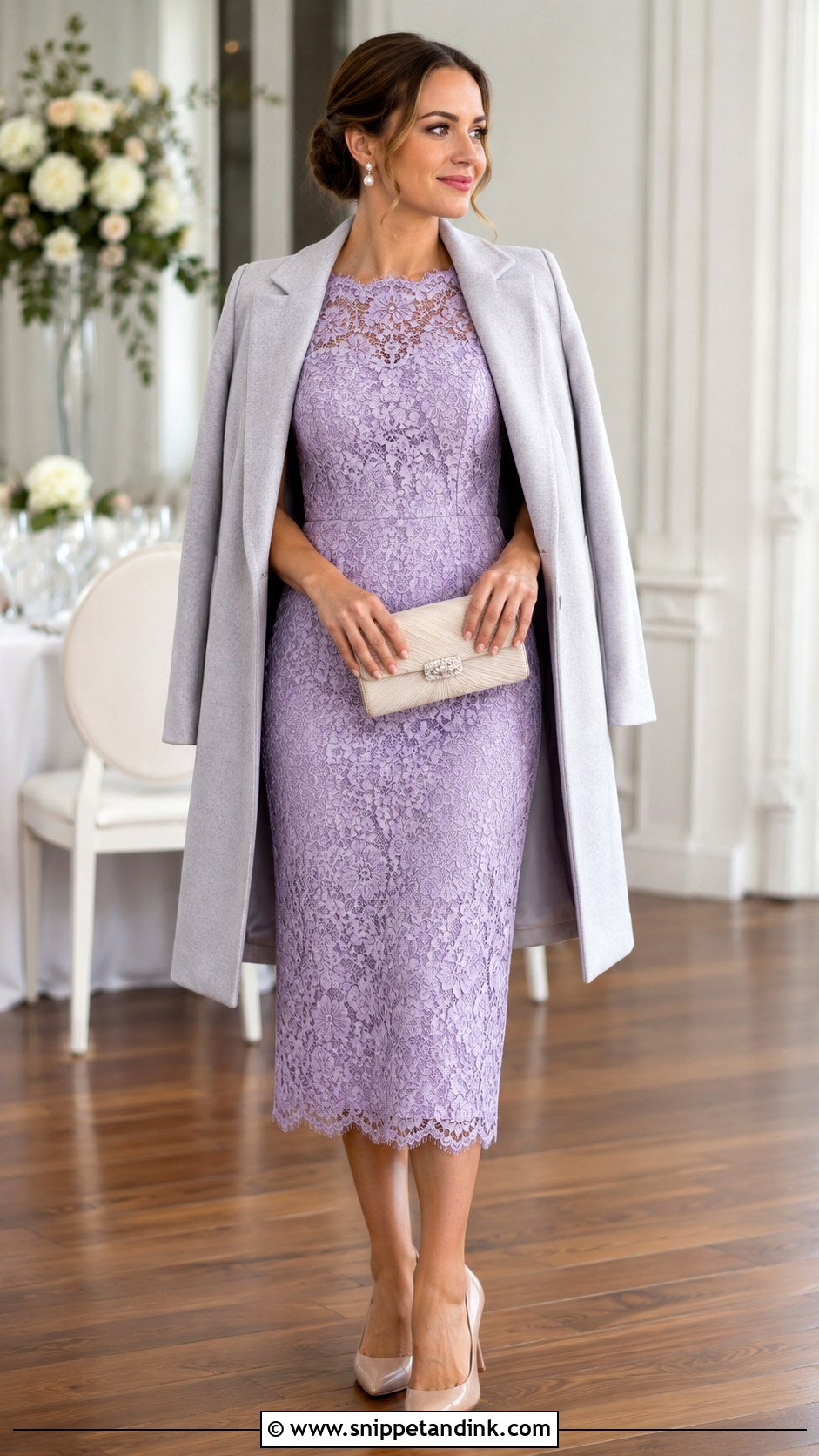 Lavender Lace Dress Wedding Outfit - Snippet and Ink - 25 Lavender Dress Wedding Outfit Ideas