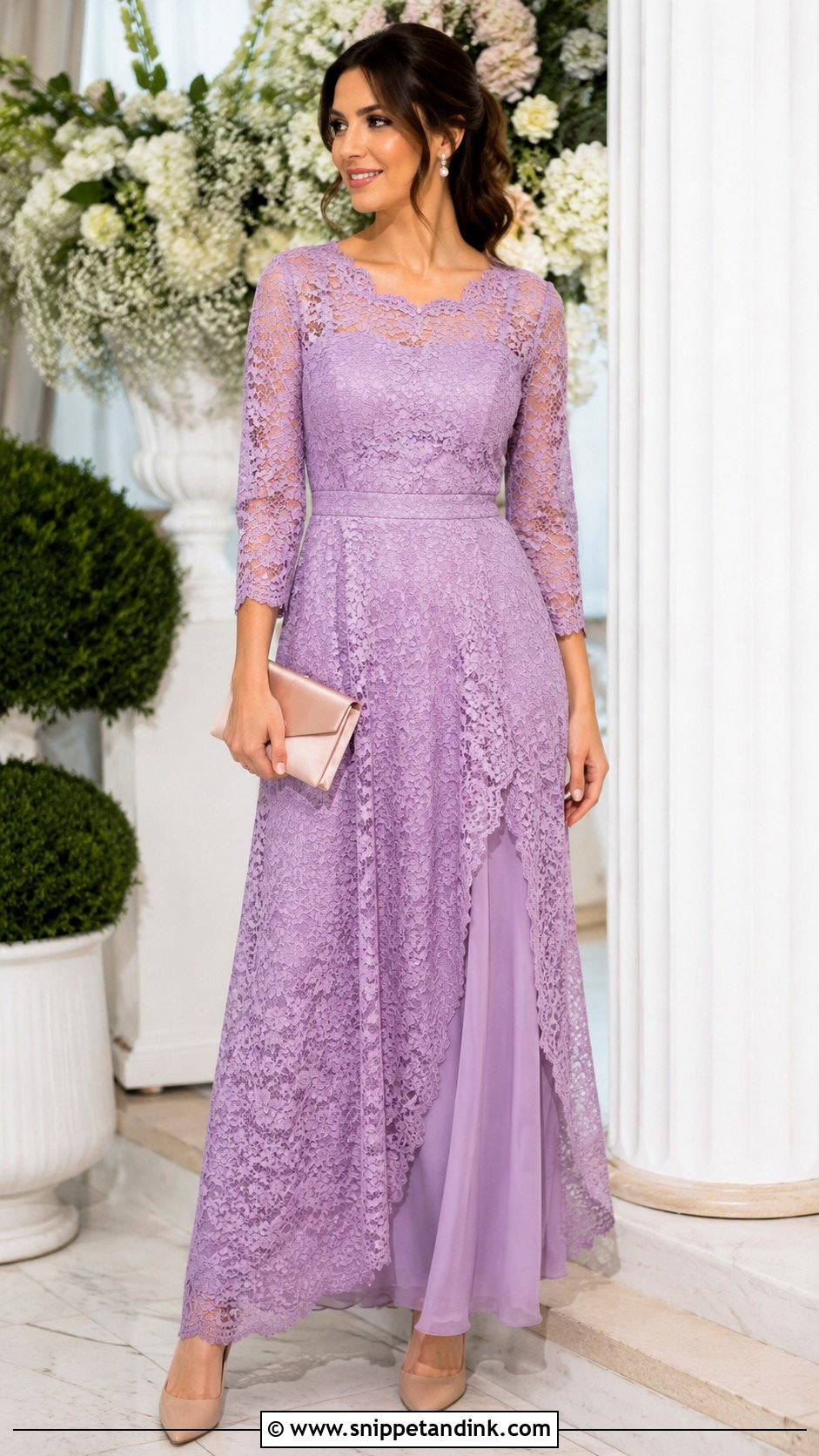 Lavender Lace Gown - Snippet and Ink - 30 Lavender Gown Ideas
