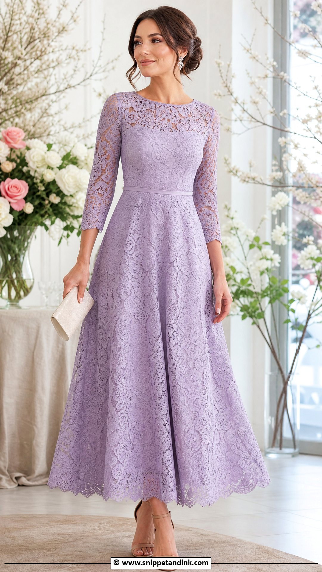 Lavender Lace Gown - Snippet and Ink - 35 Lace Gown Ideas
