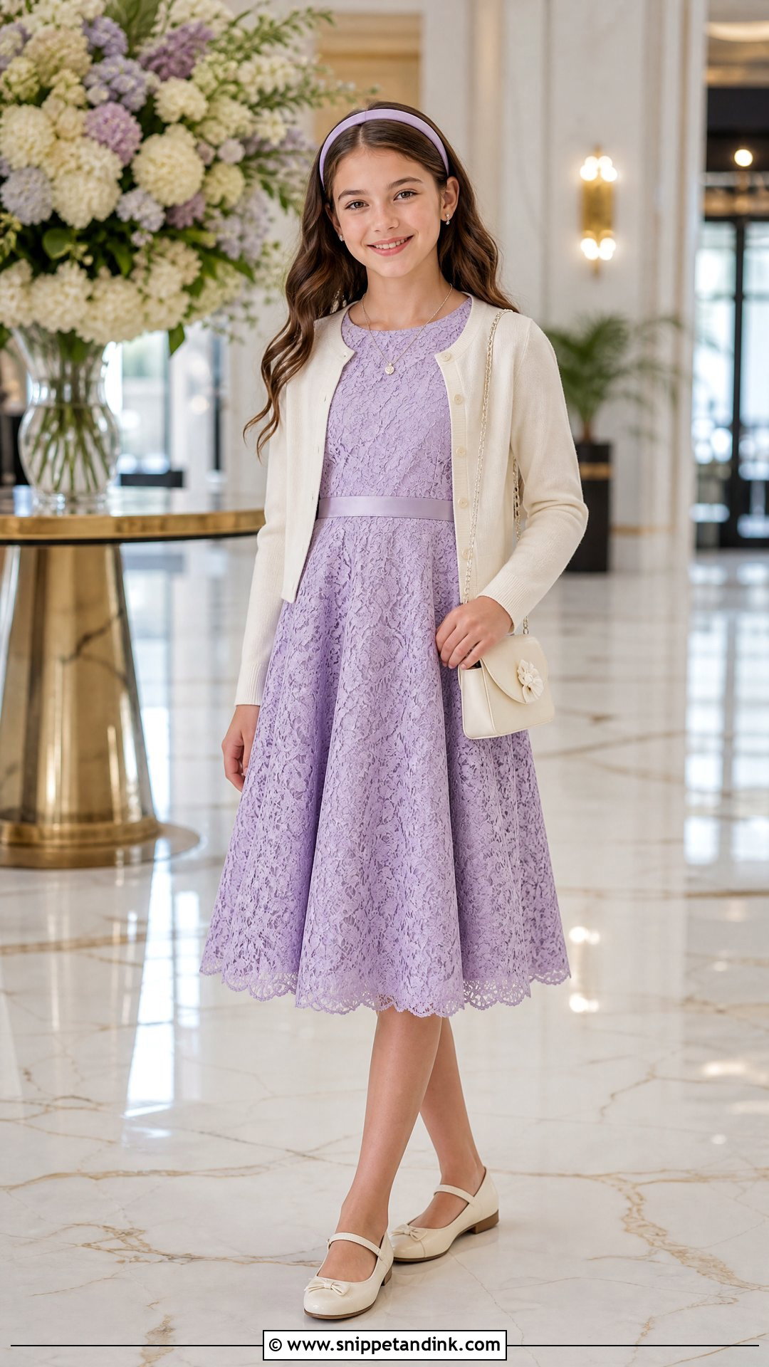 Lavender Lace Tea Length Wedding Dress - Snippet and Ink - 20 Dress for Girls 10 12 Wedding Ideas